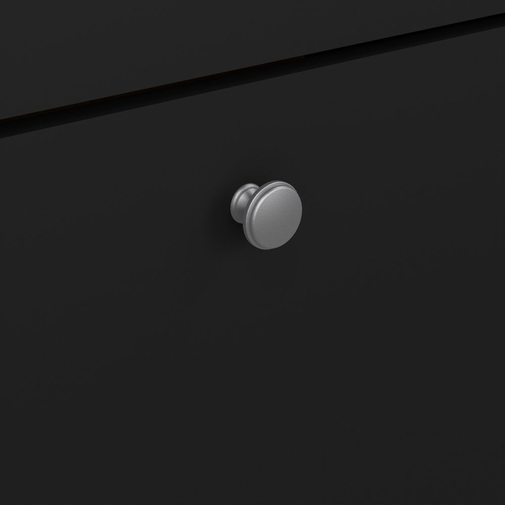 Madrid Black 2 Drawer Door Shoe Cabinet