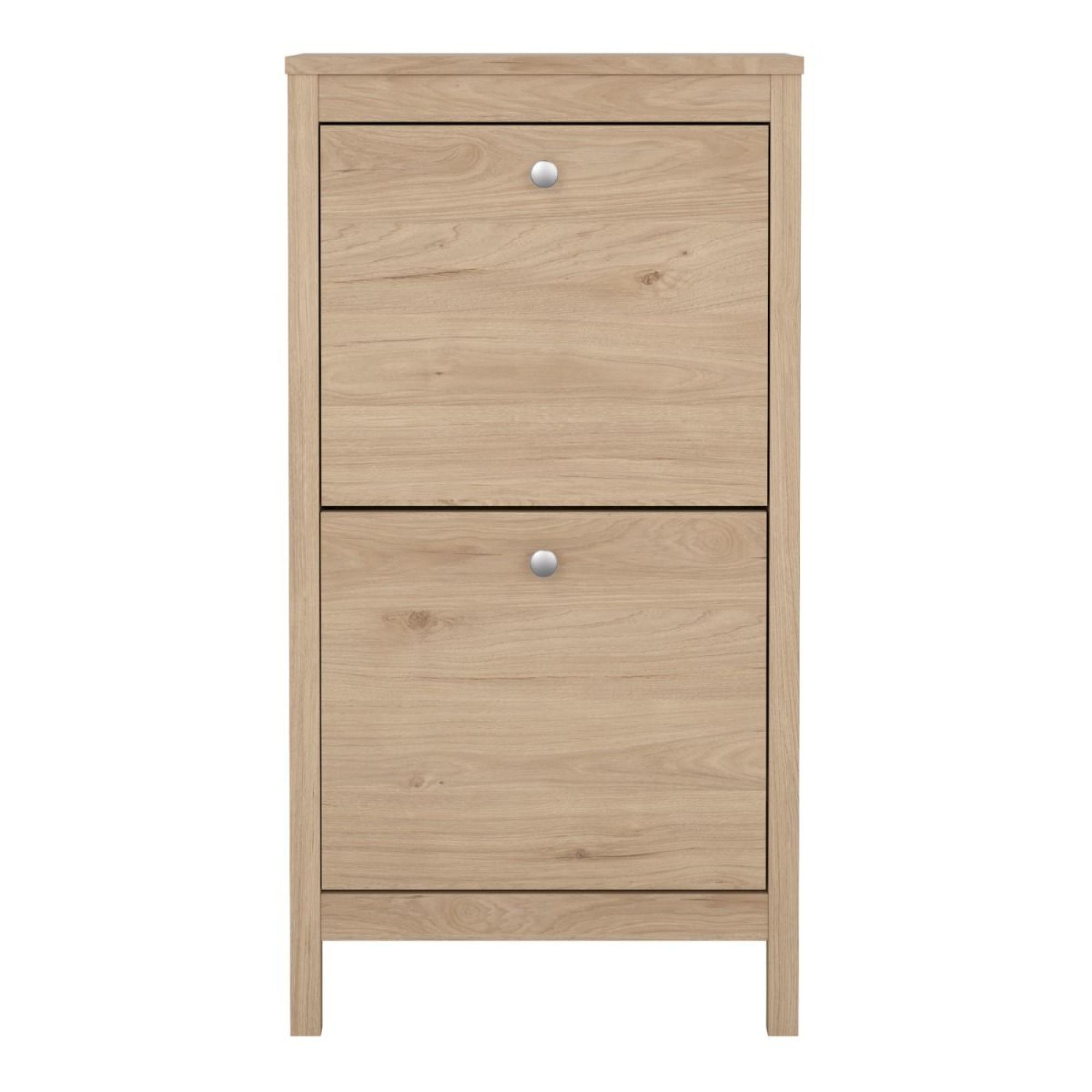 Madrid Jackson Hickory Oak 2 Door Shoe Cabinet