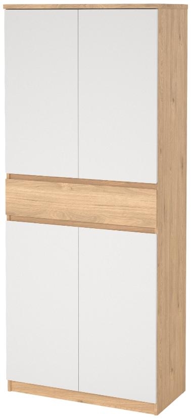 Naia Oak and White Large Shoe Cupboard