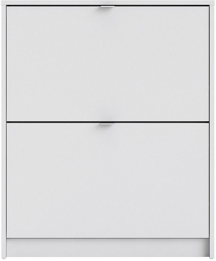 White 2 Drawer Shoe Cabinet