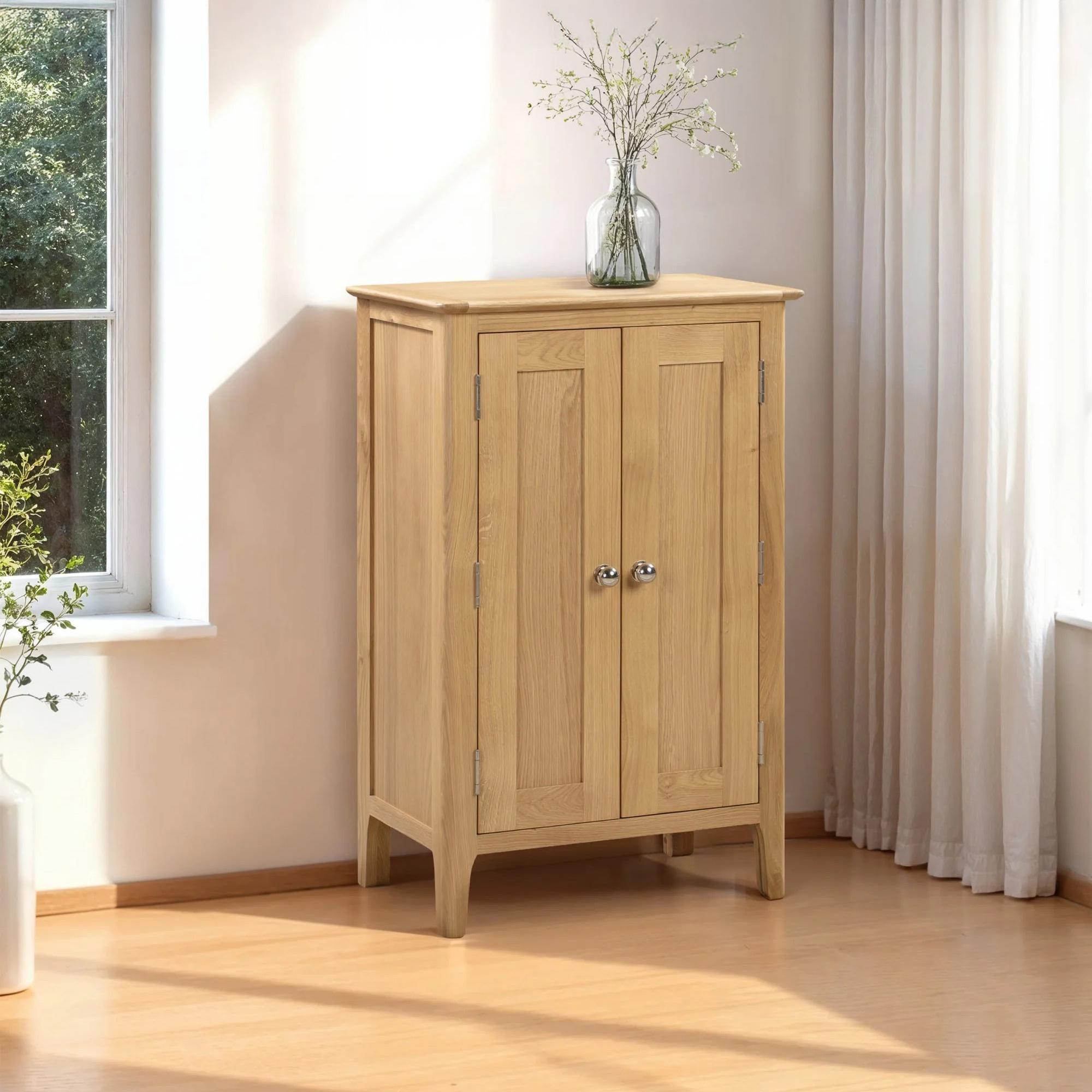 Cotswold Shoe Cupboard - 2 Door - Oak