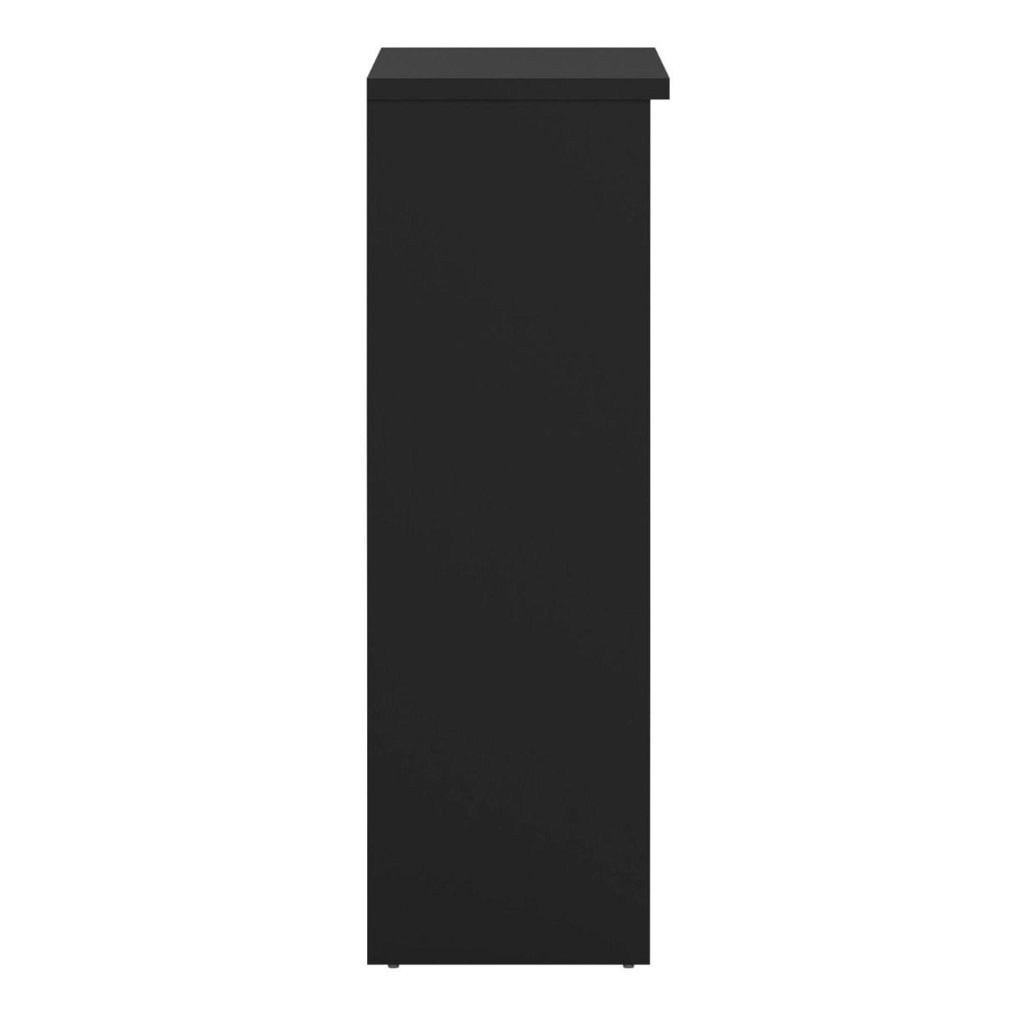 Naia Shoe Cabinet - 3 Door - 1 Drawer - Matt Black