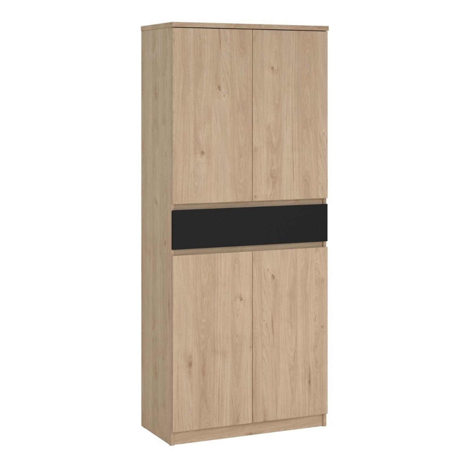 Naia Shoe Cupboard - Large - Oak and Black