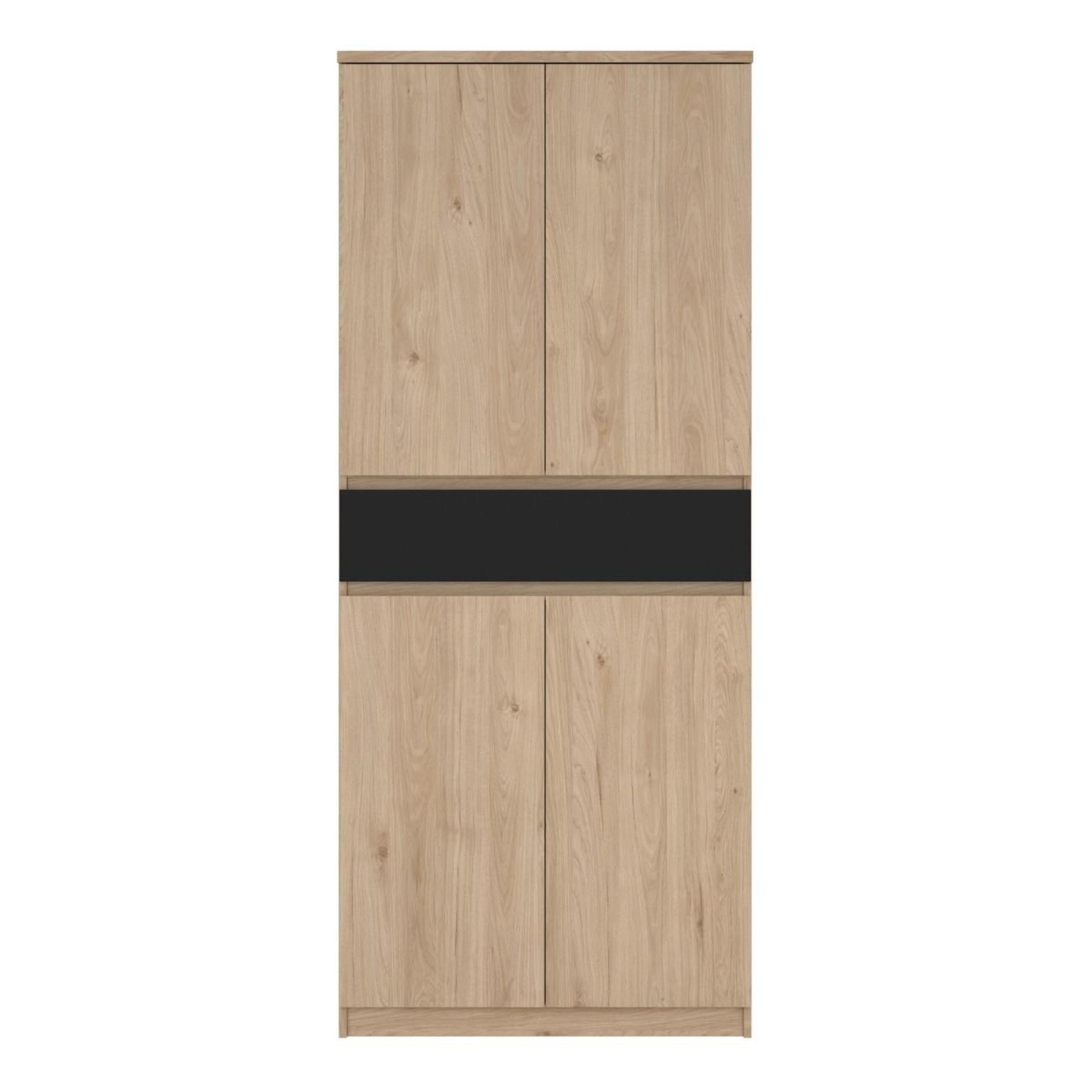 Naia Shoe Cupboard - Large - Oak and Black