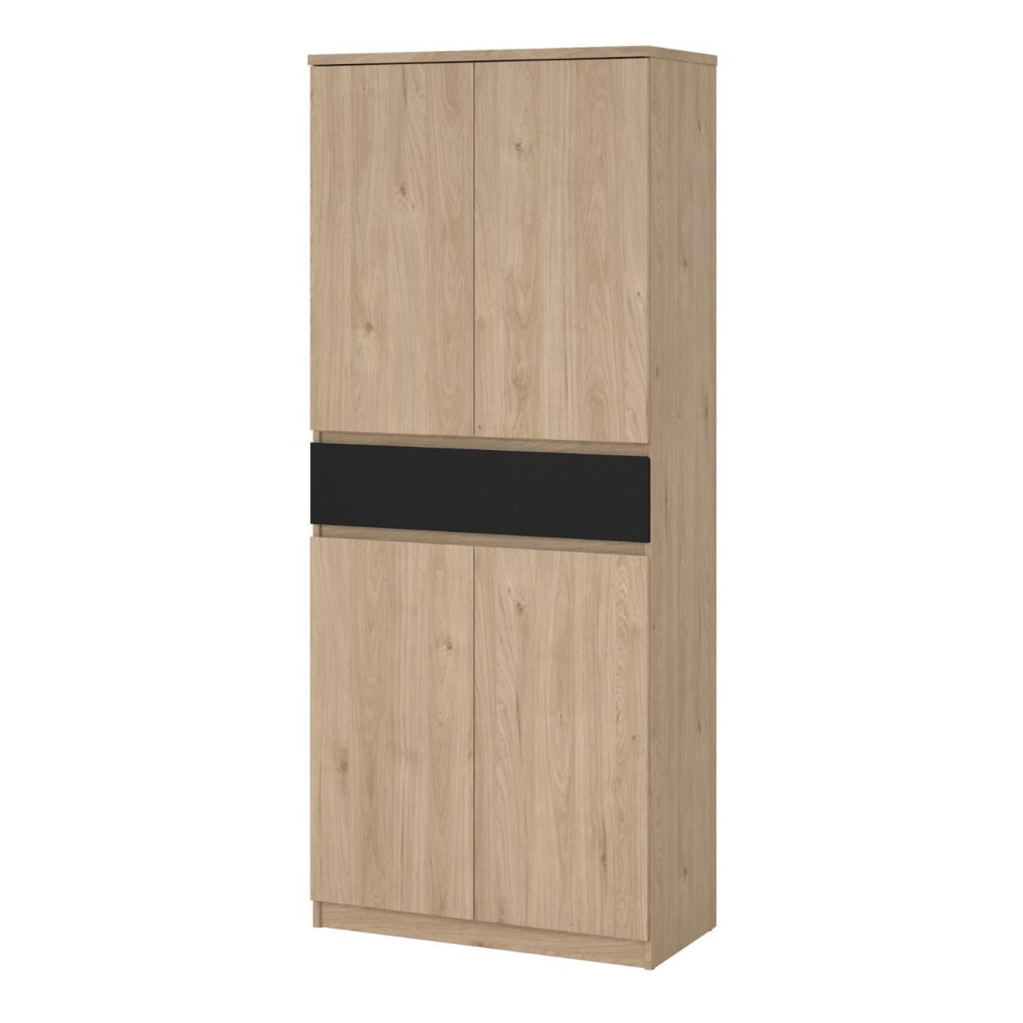Naia Shoe Cupboard - Large - Oak and Black