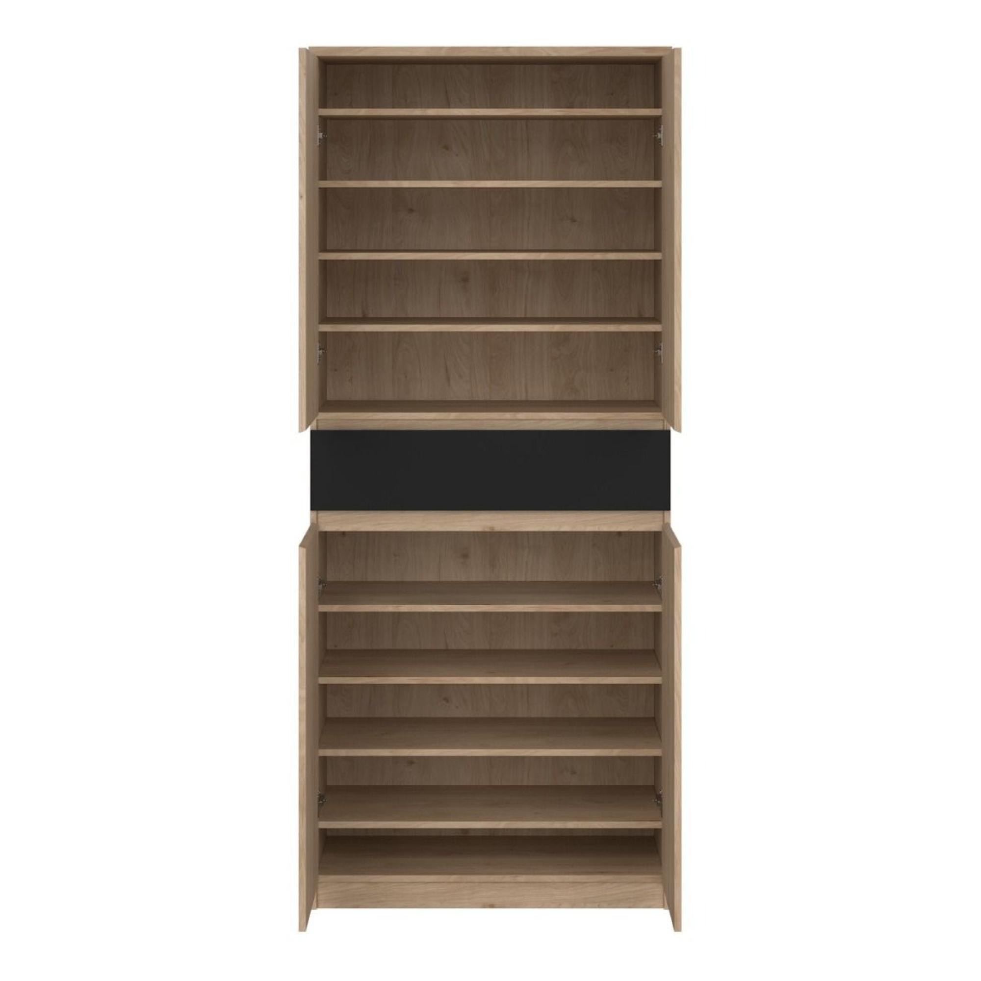 Naia Shoe Cupboard - Large - Oak and Black