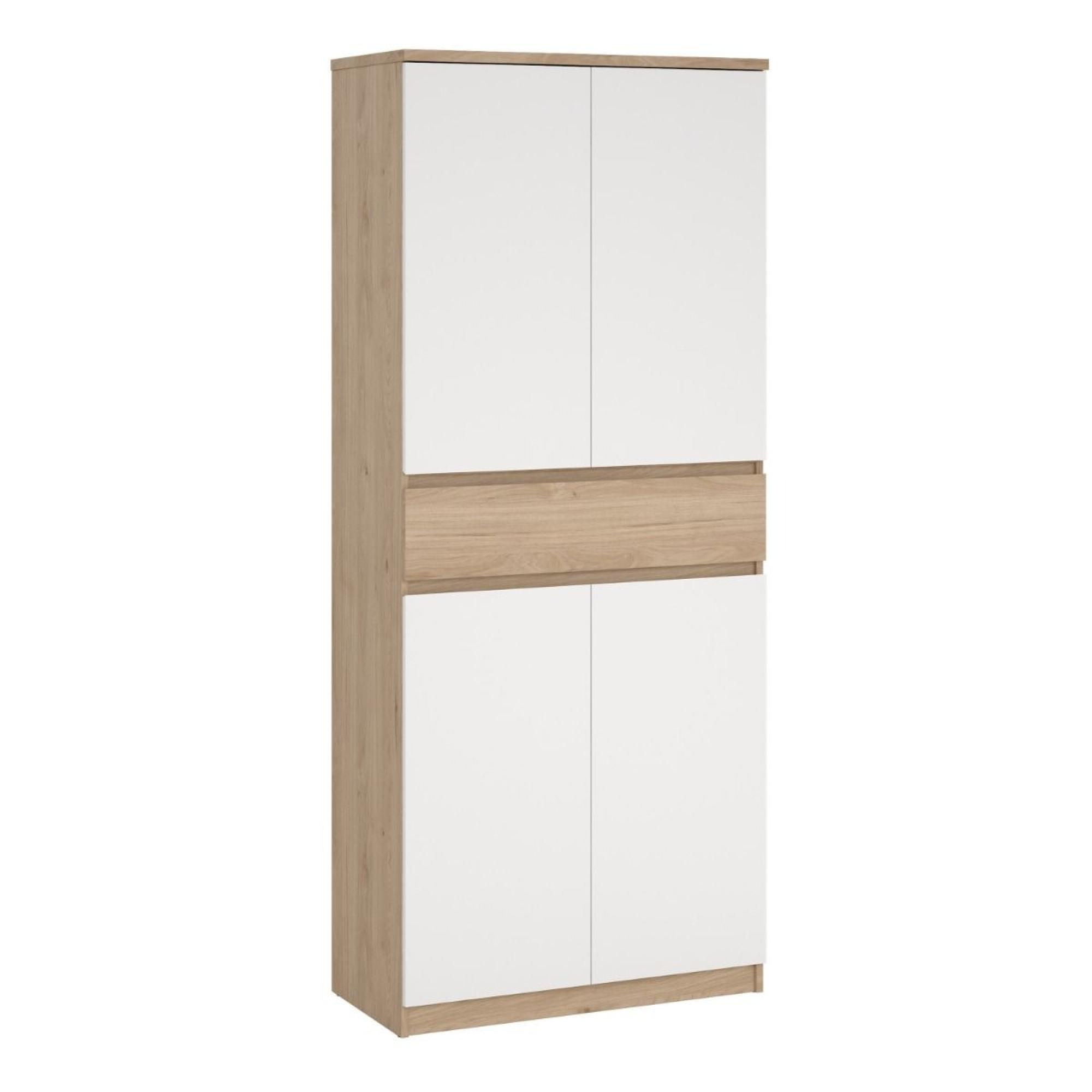 Naia Shoe Cupboard - Large - Oak and White