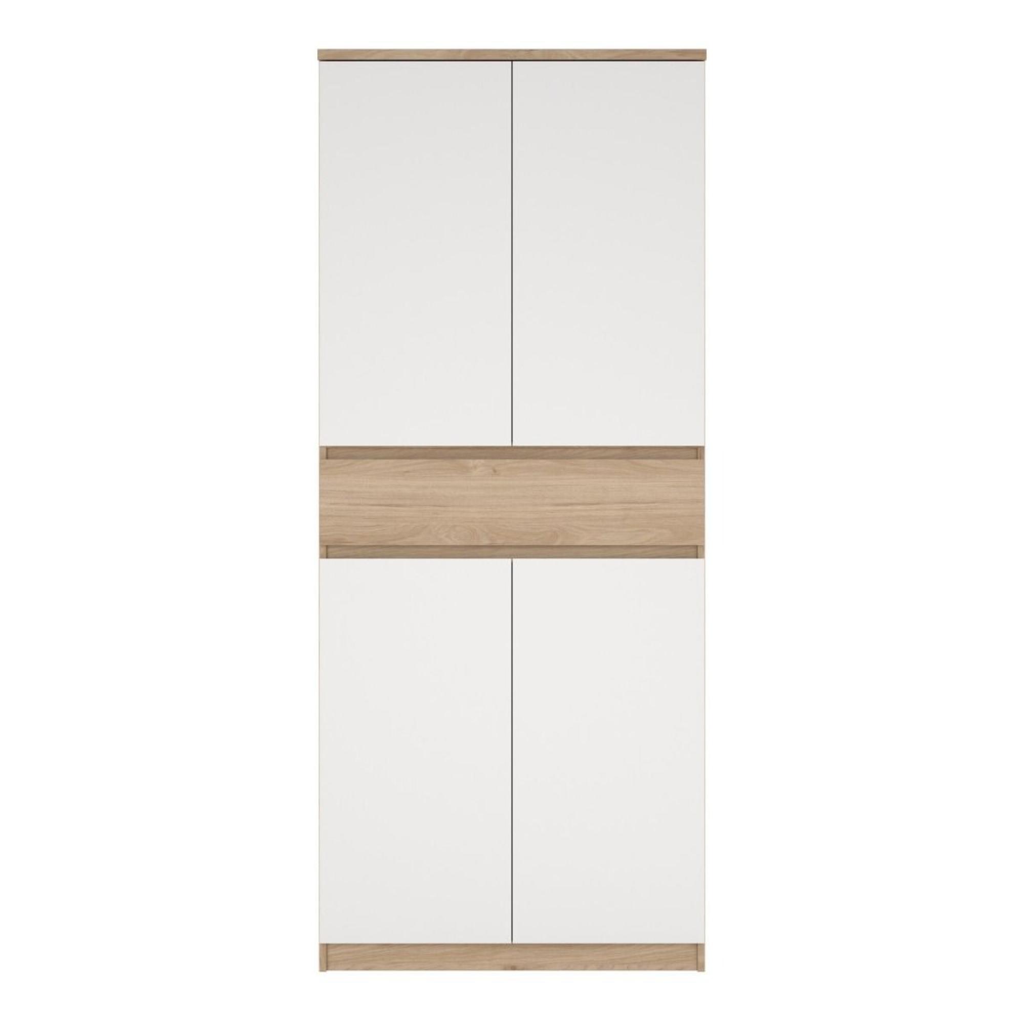Naia Shoe Cupboard - Large - Oak and White