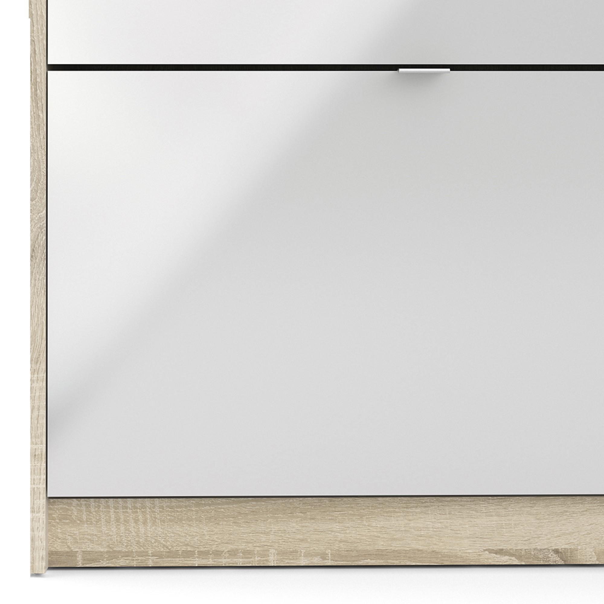 Shoe Cabinet - 1 Door - 3 Drawer - Oak