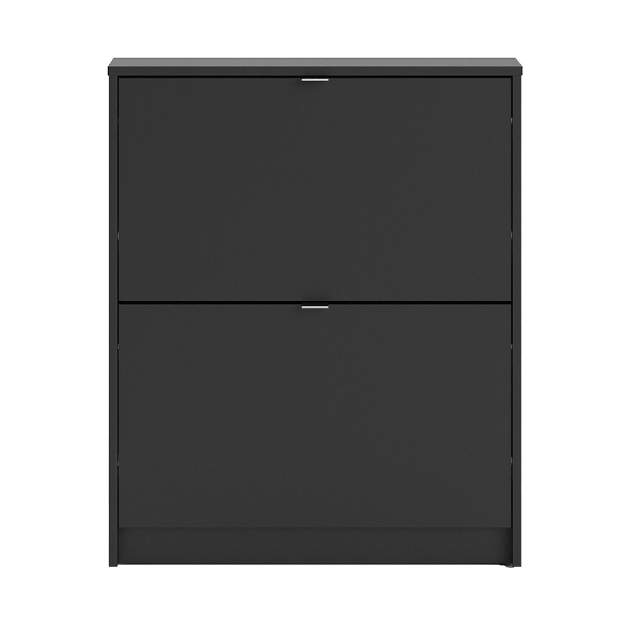 Shoe Cabinet - 2 Drawer - Black
