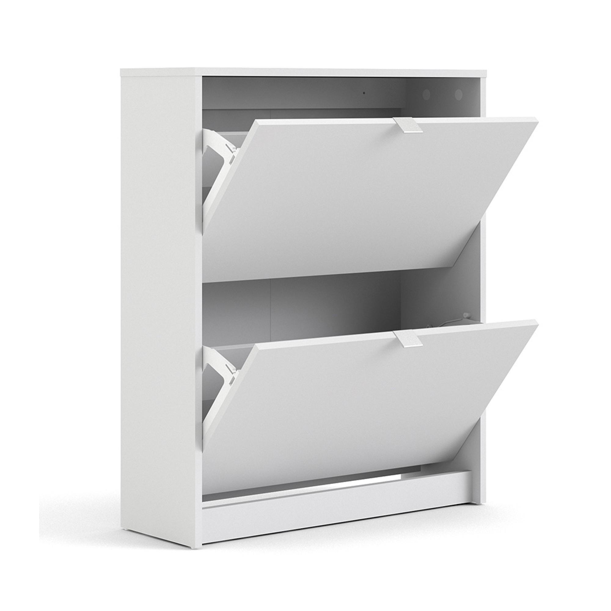 Shoe Cabinet - 2 Drawer - White
