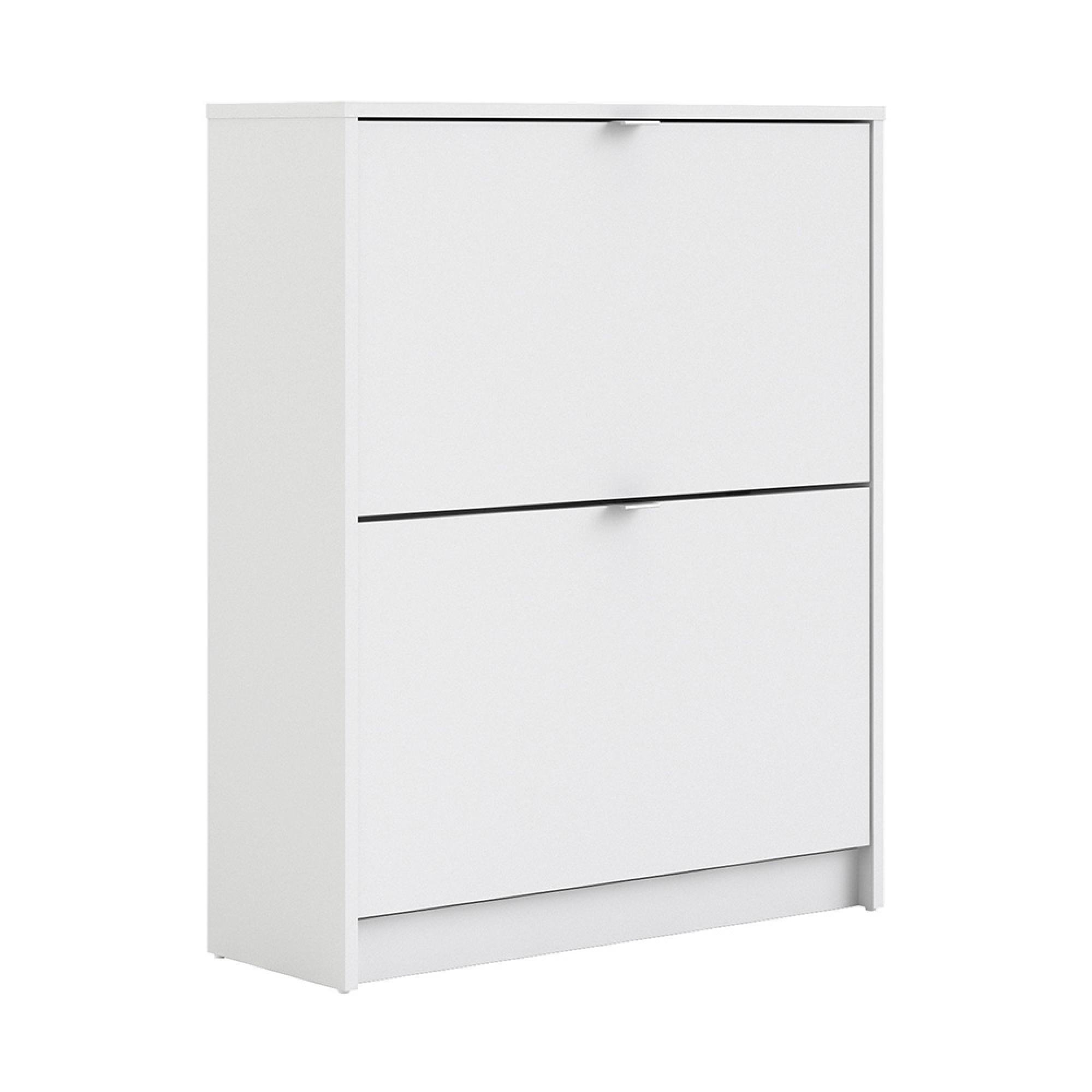 Shoe Cabinet - 2 Drawer - White