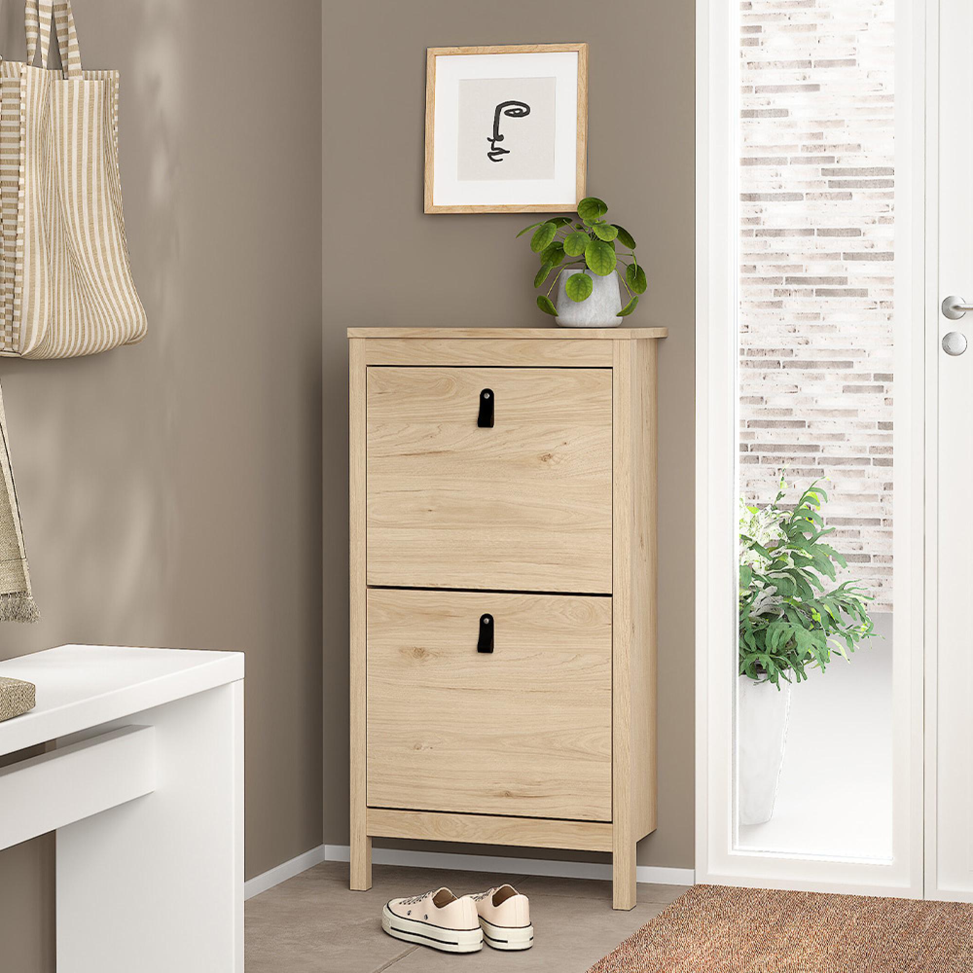 Barcelona Shoe Cabinet - 2 Door - Jackson Hickory Oak