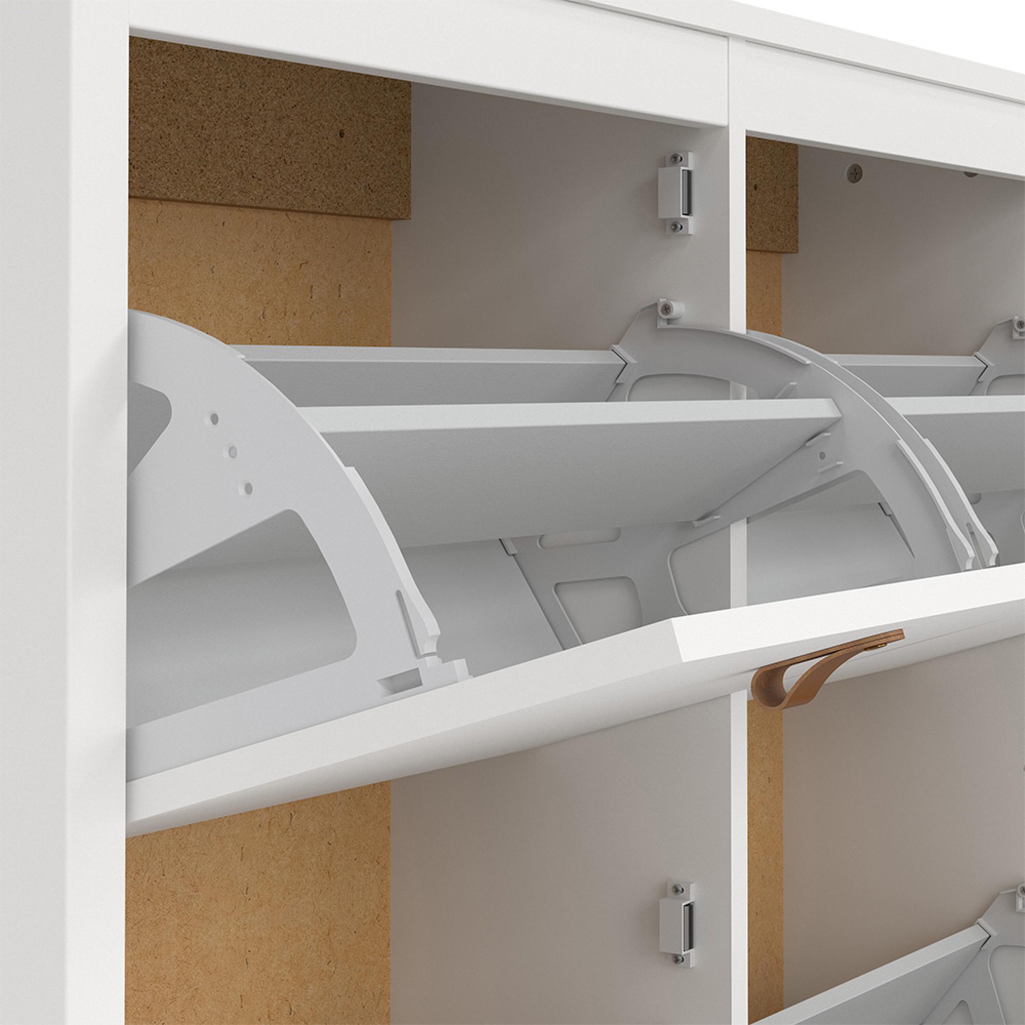 Barcelona Shoe Cabinet - 4 Drawer - White