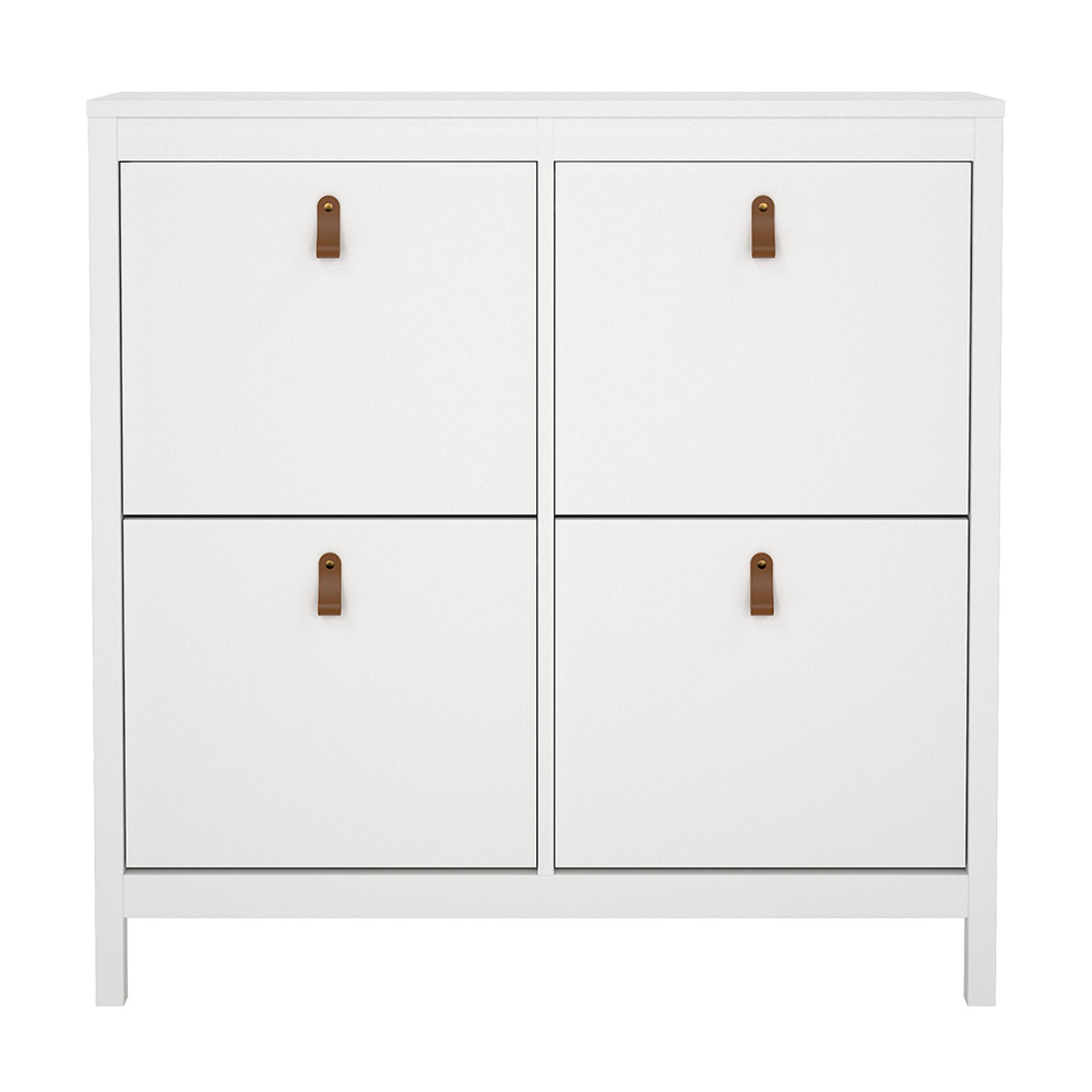 Barcelona Shoe Cabinet - 4 Drawer - White