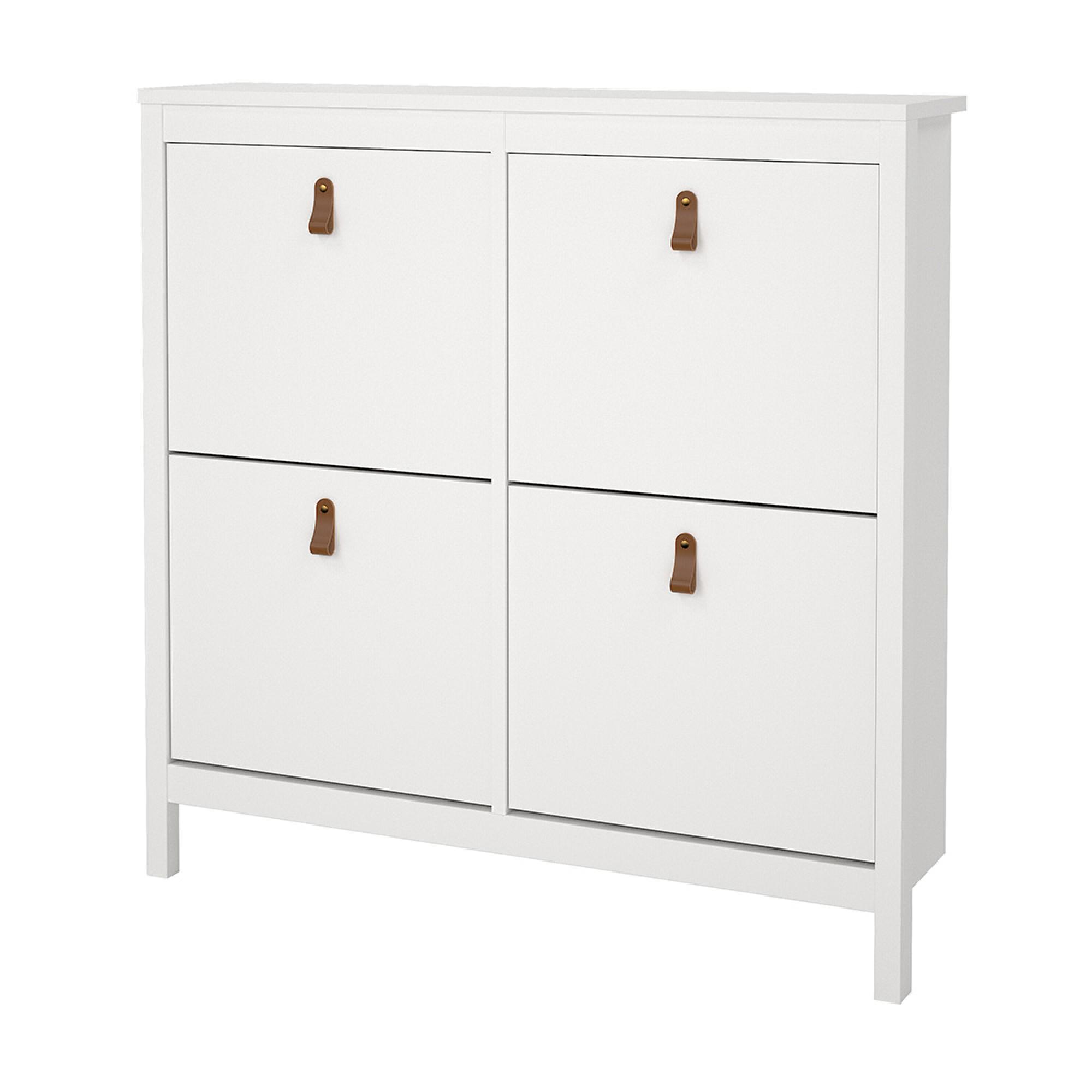 Barcelona Shoe Cabinet - 4 Drawer - White