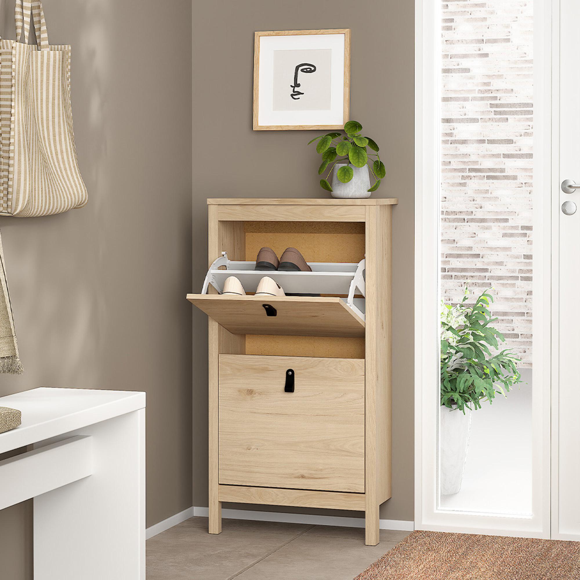 Barcelona Shoe Cabinet - 2 Door - Jackson Hickory Oak