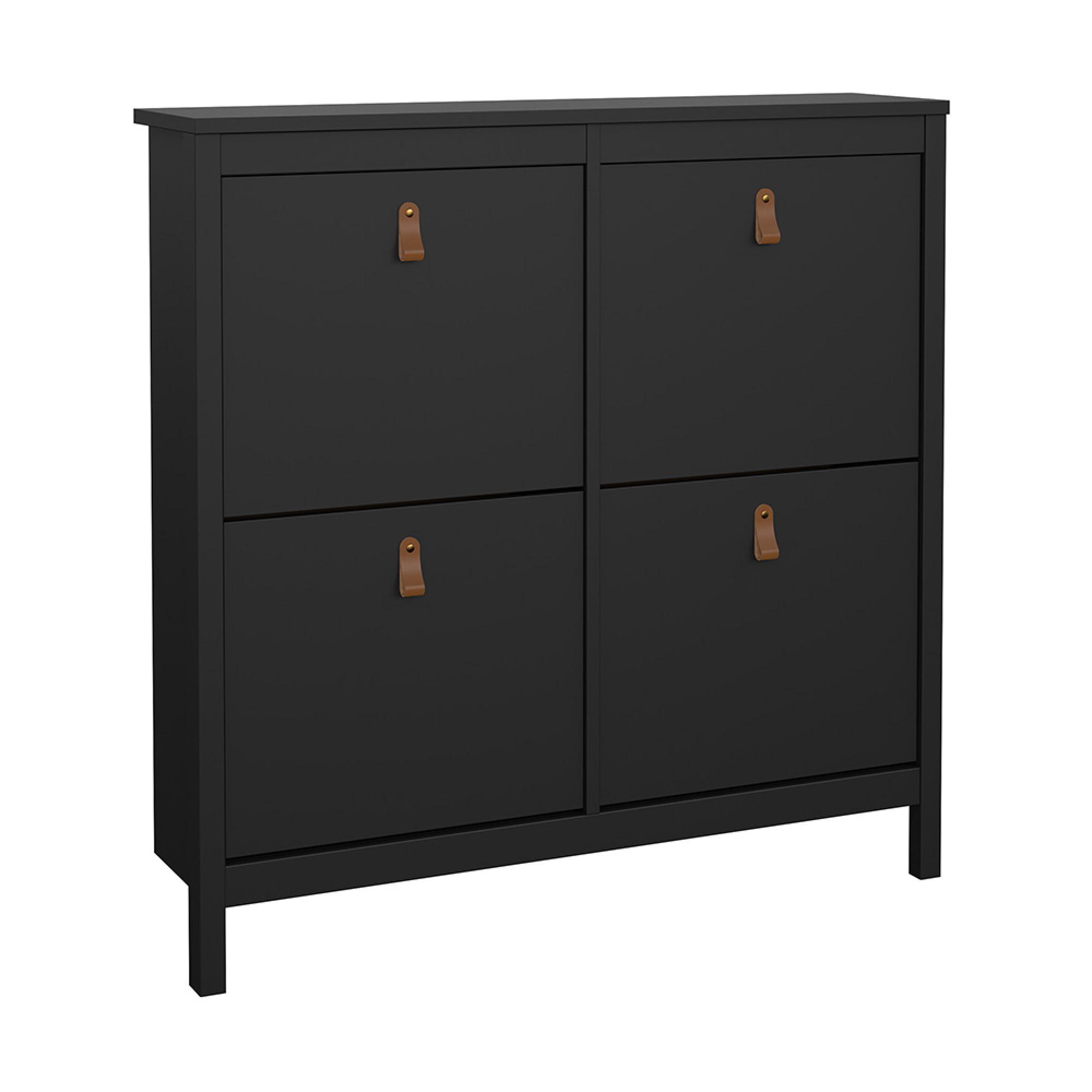 Barcelona Shoe Cabinet - 4 Drawer - Black