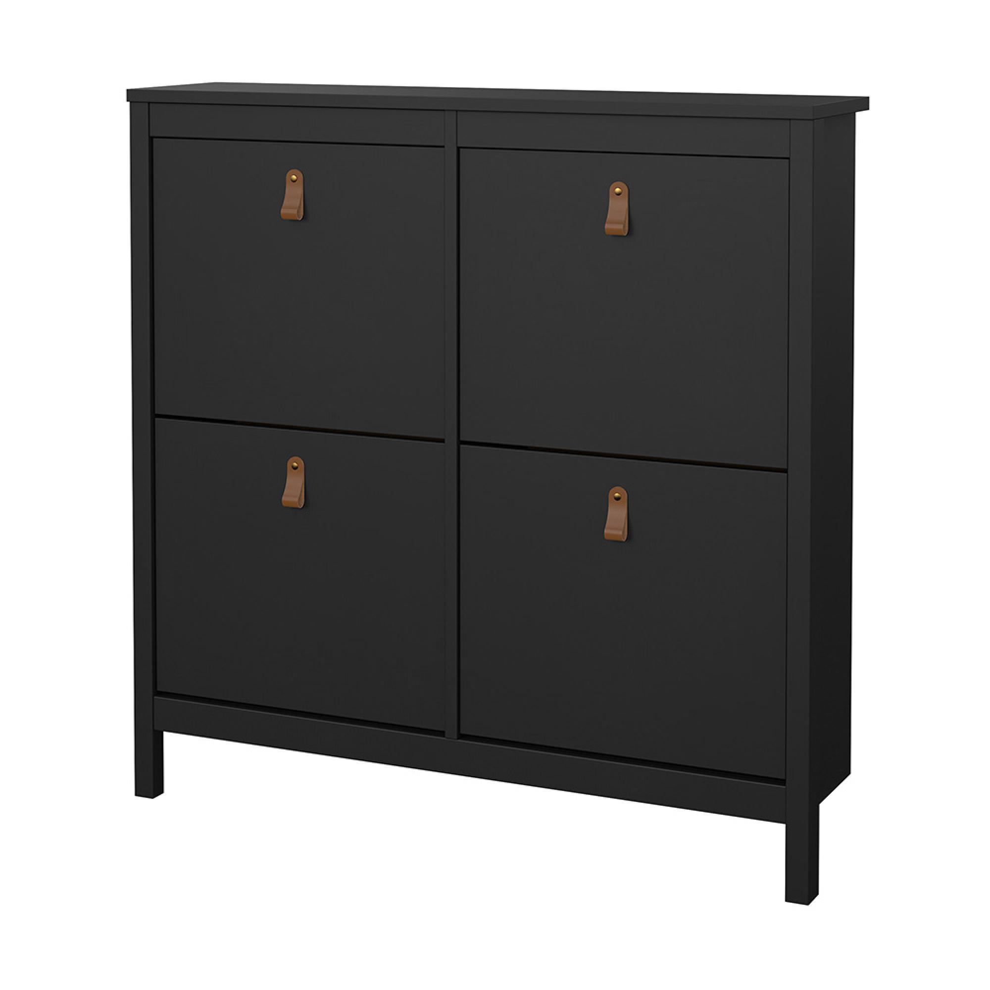 Barcelona Shoe Cabinet - 4 Drawer - Black