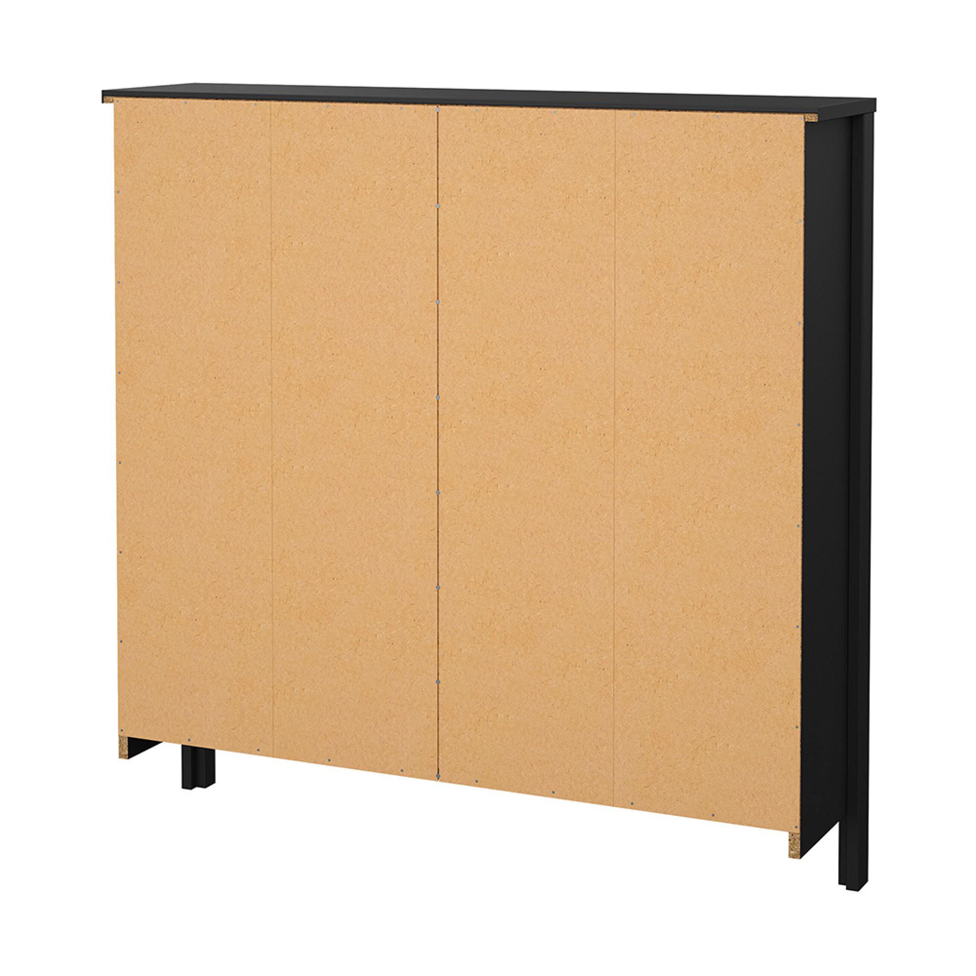 Barcelona Shoe Cabinet - 4 Drawer - Black