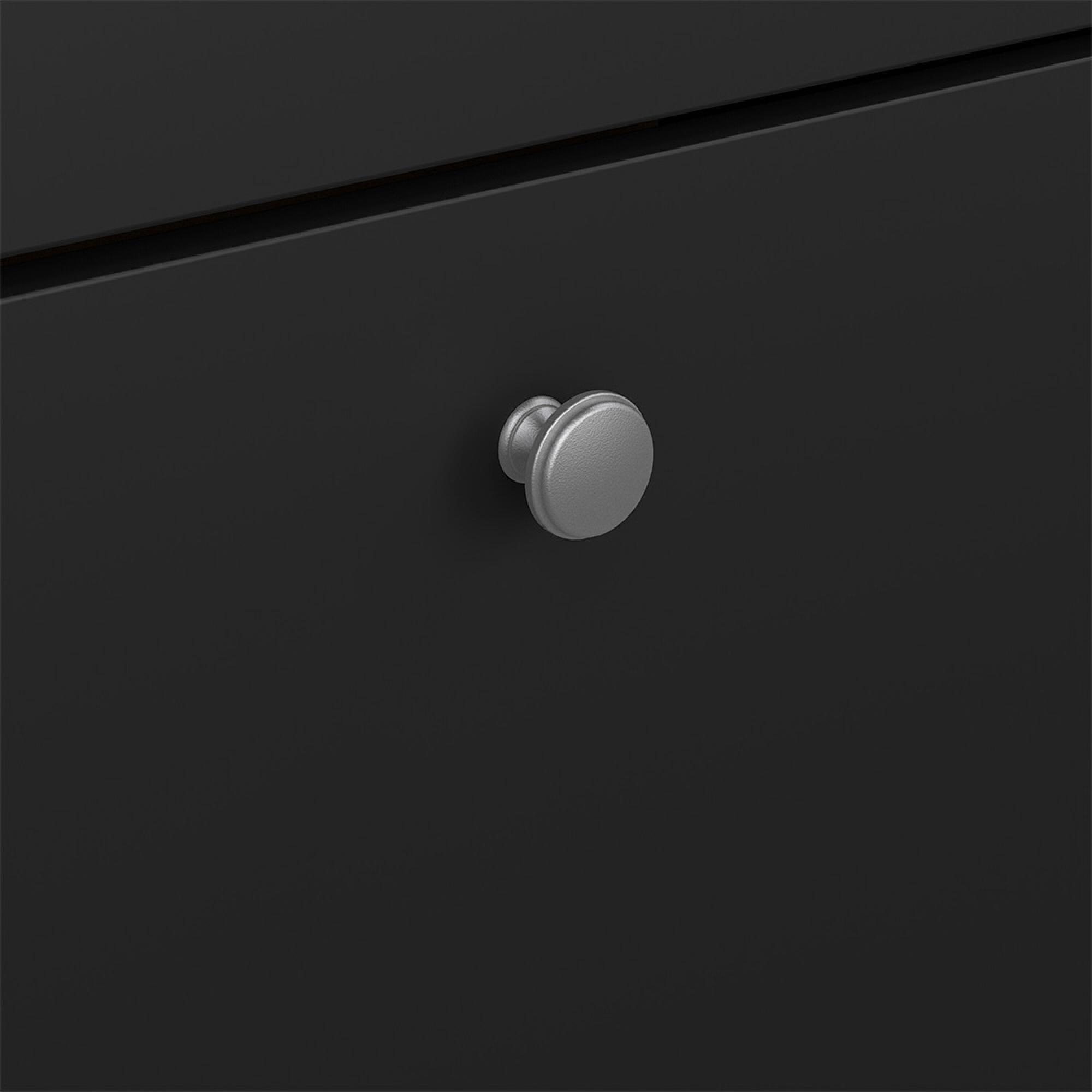 Madrid Shoe Cabinet - 2 Drawer - Door - Black