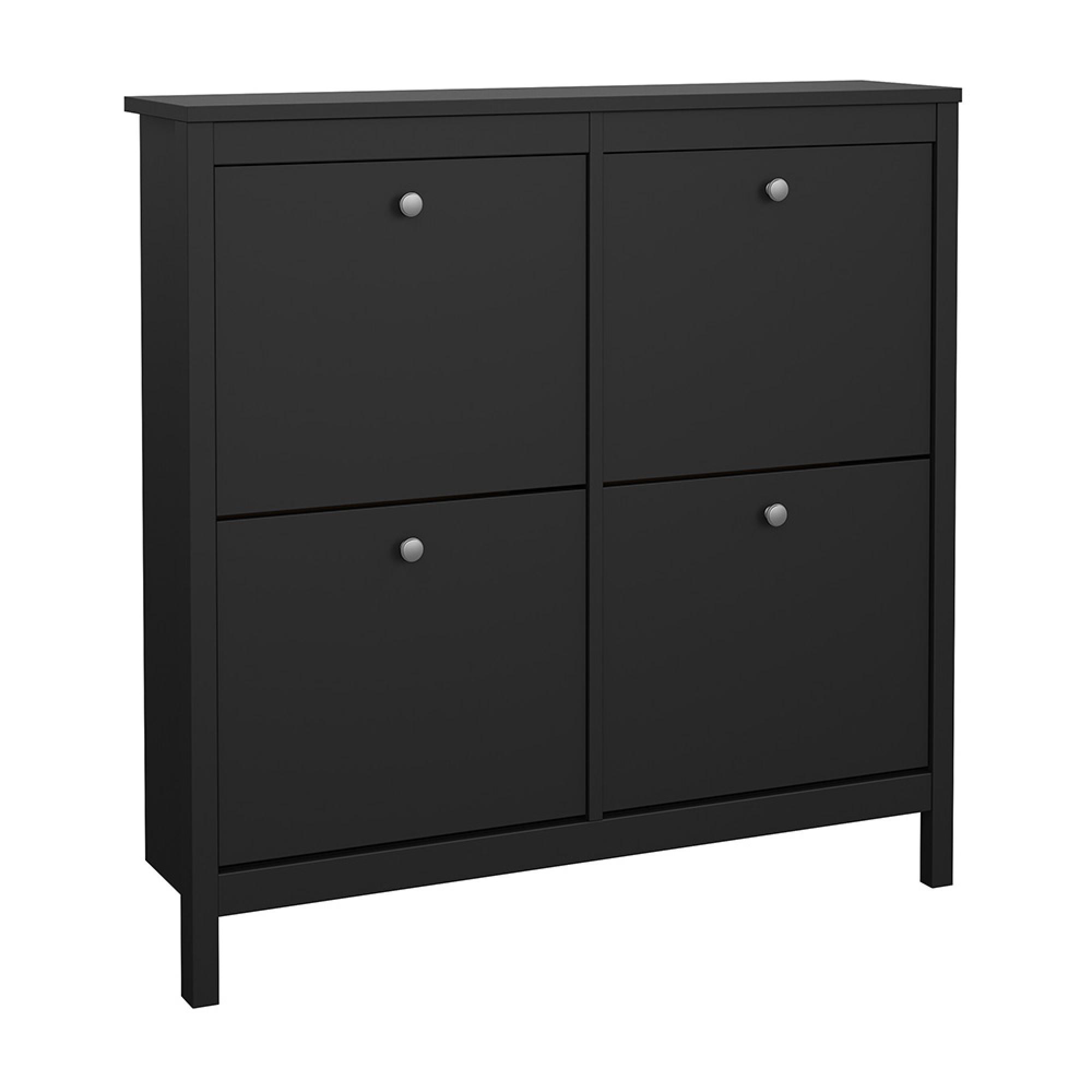 Madrid Shoe Cabinet - 4 Drawer - Black