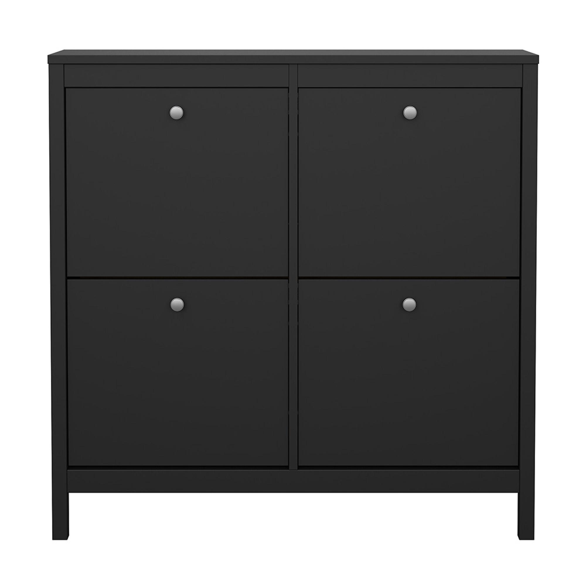 Madrid Shoe Cabinet - 4 Drawer - Black