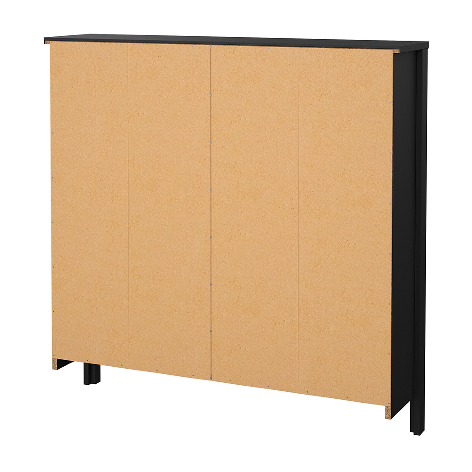 Madrid Shoe Cabinet - 4 Drawer - Black