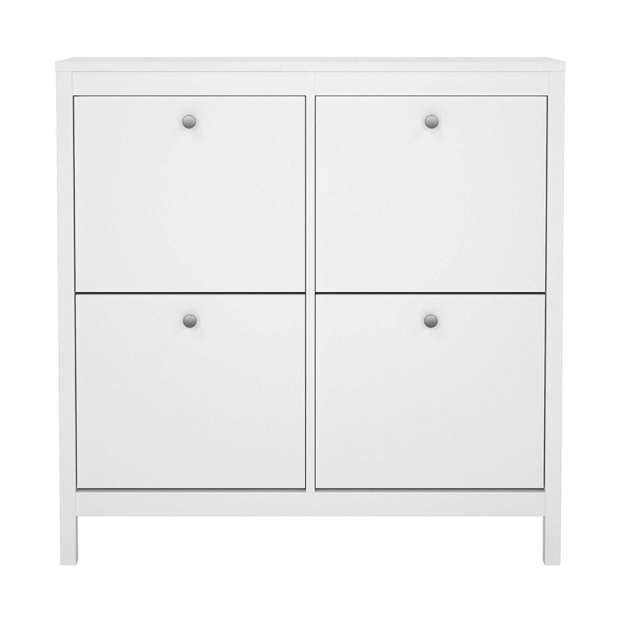 Madrid Shoe Cabinet - 4 Drawer - White