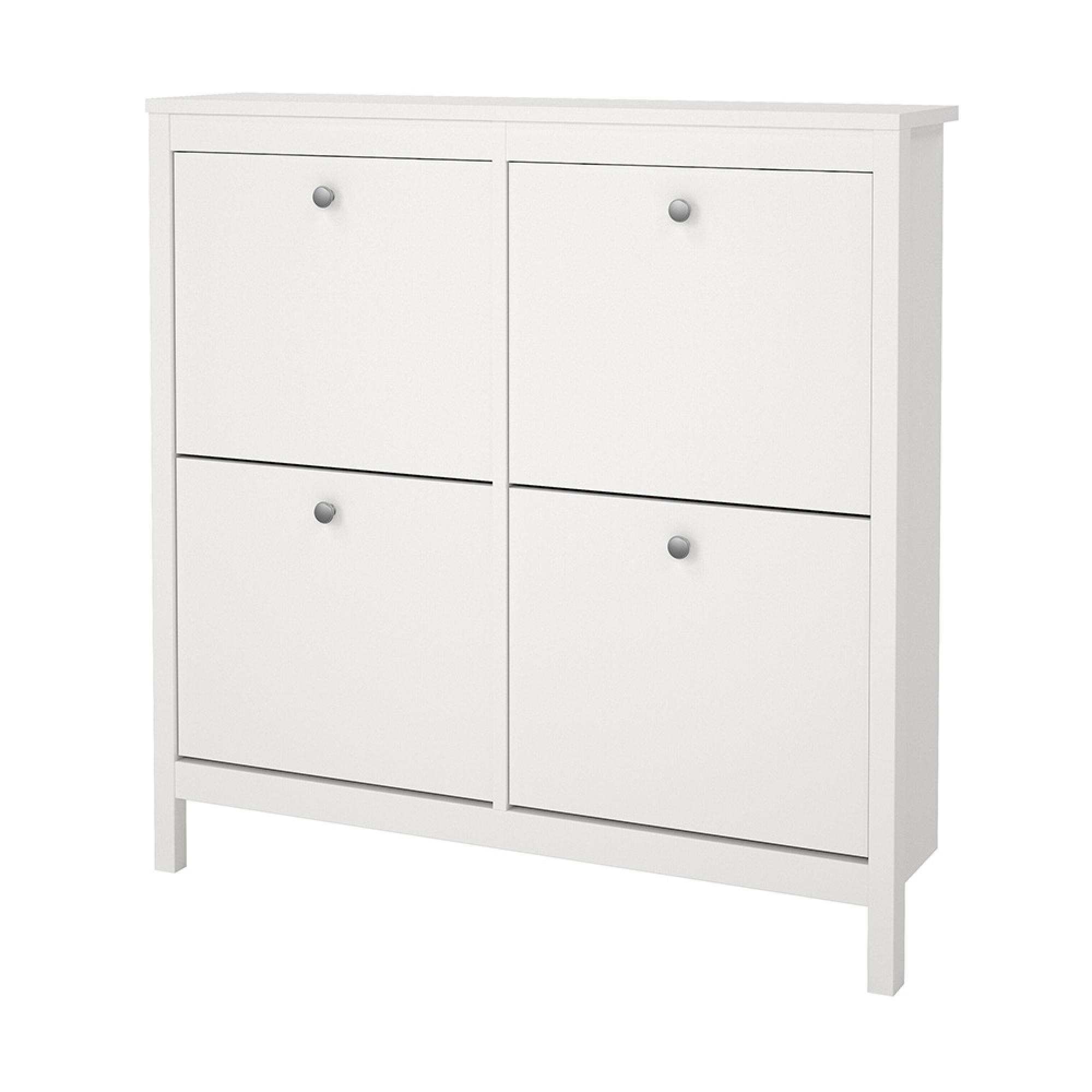 Madrid Shoe Cabinet - 4 Drawer - White