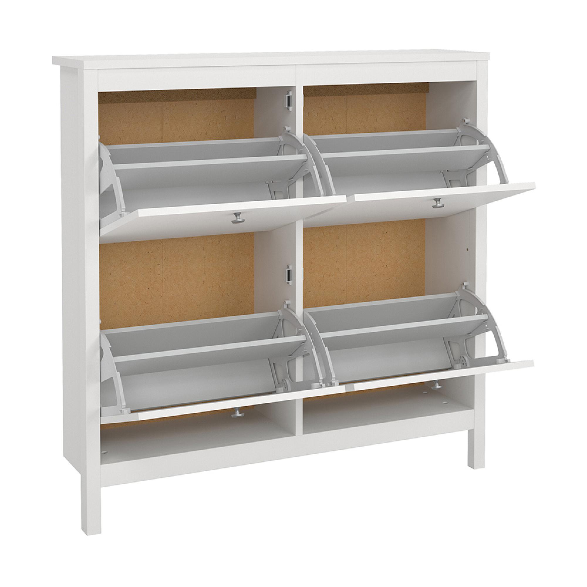 Madrid Shoe Cabinet - 4 Drawer - White