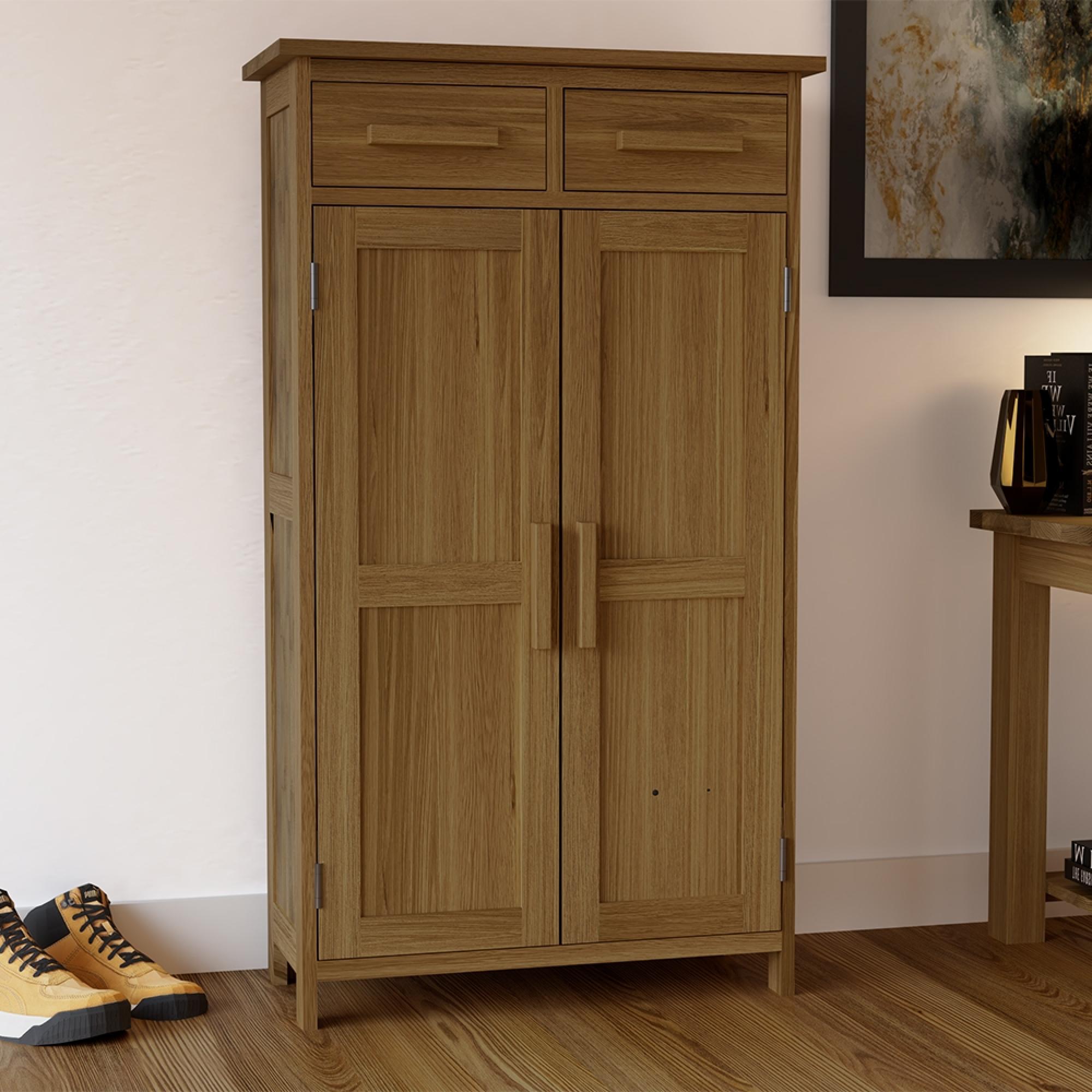 Opus Shoe Cupboard - 2 Door - Oak