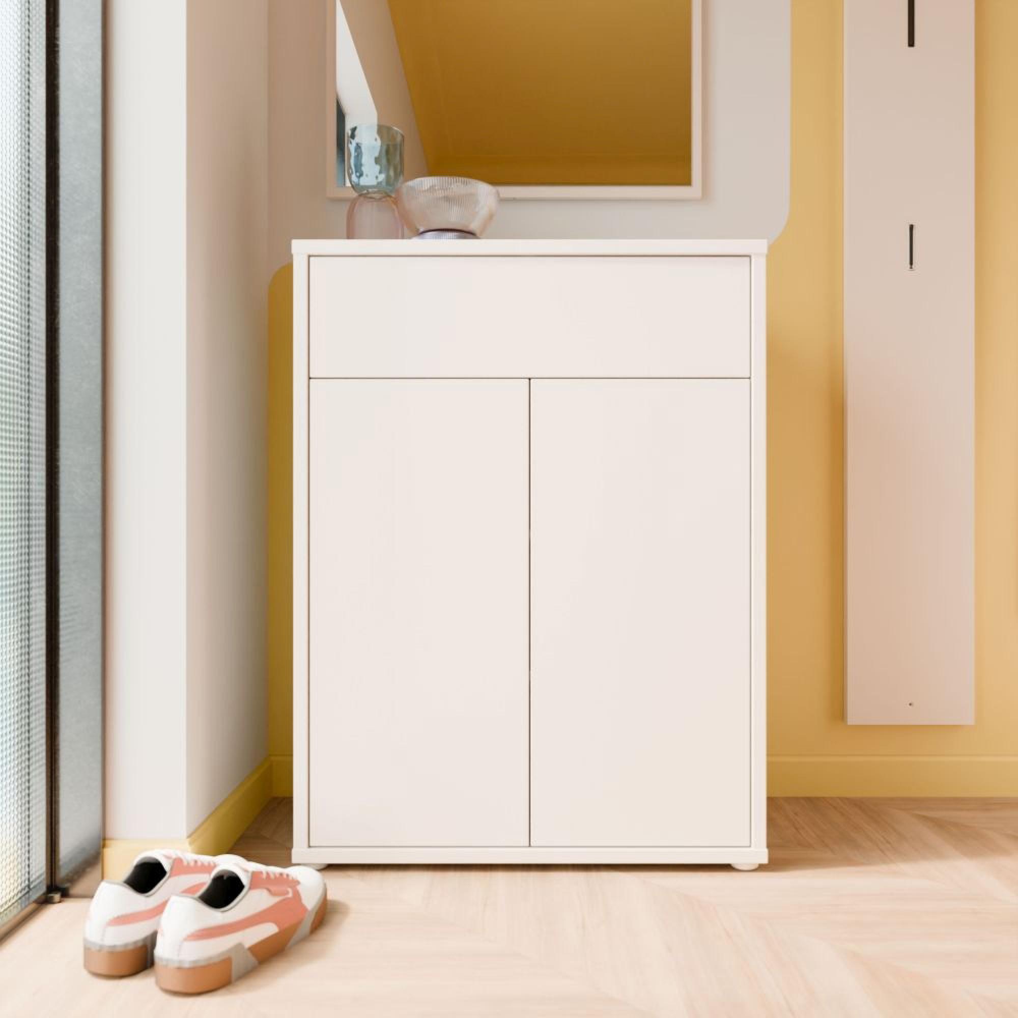 Alice Springs Shoe Cabinet - 2 Door - 1 Drawer - Compact - Sand