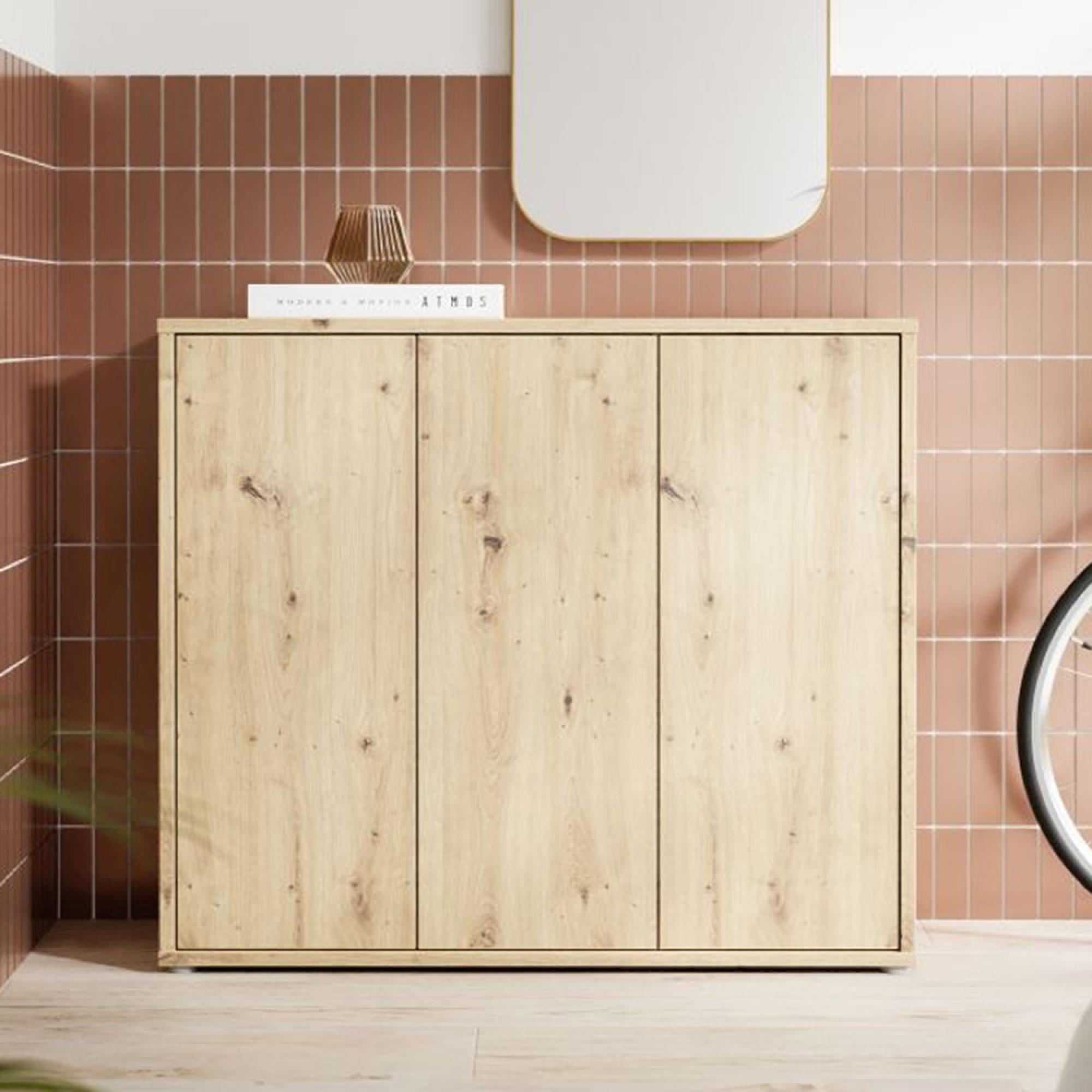 Alice Springs Shoe Cabinet - 3 Door - Artisan Oak