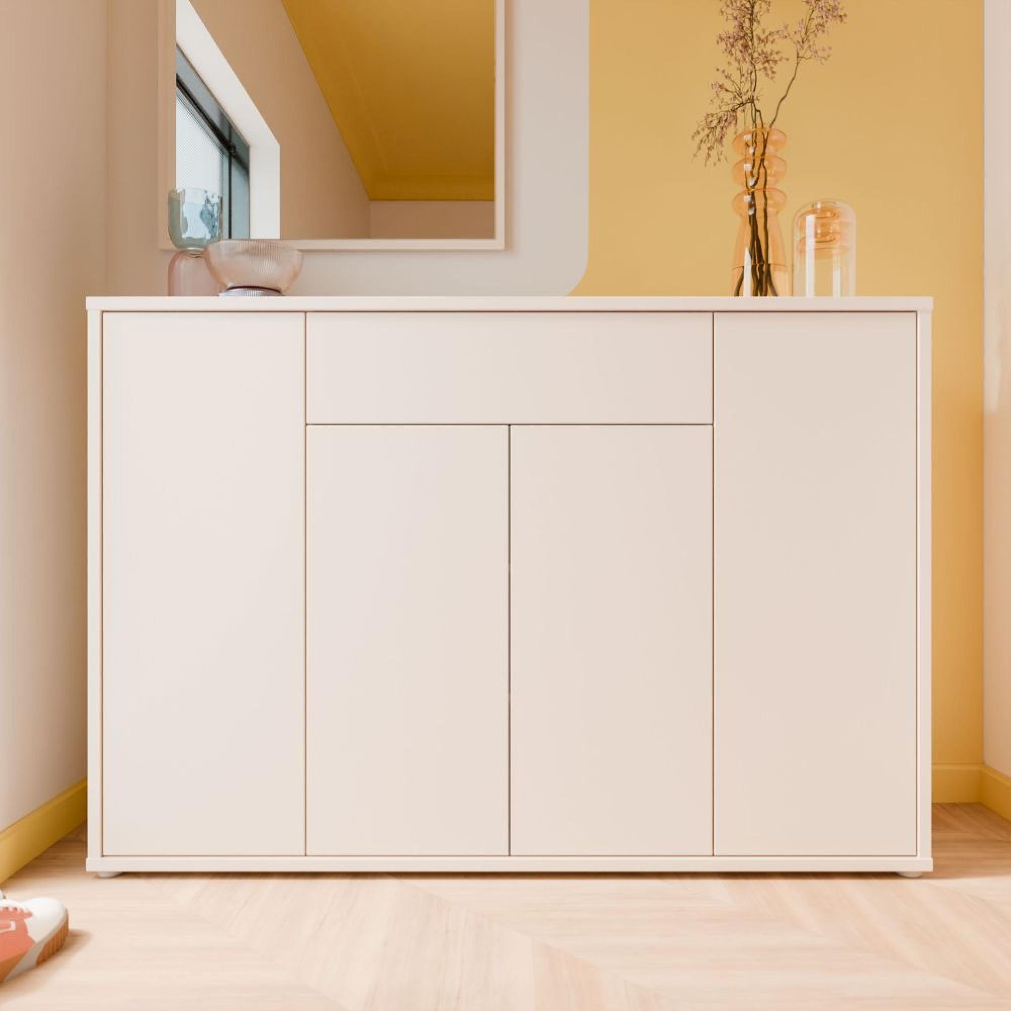 Alice Springs Shoe Cabinet - 4 Door - 1 Drawer - Sand