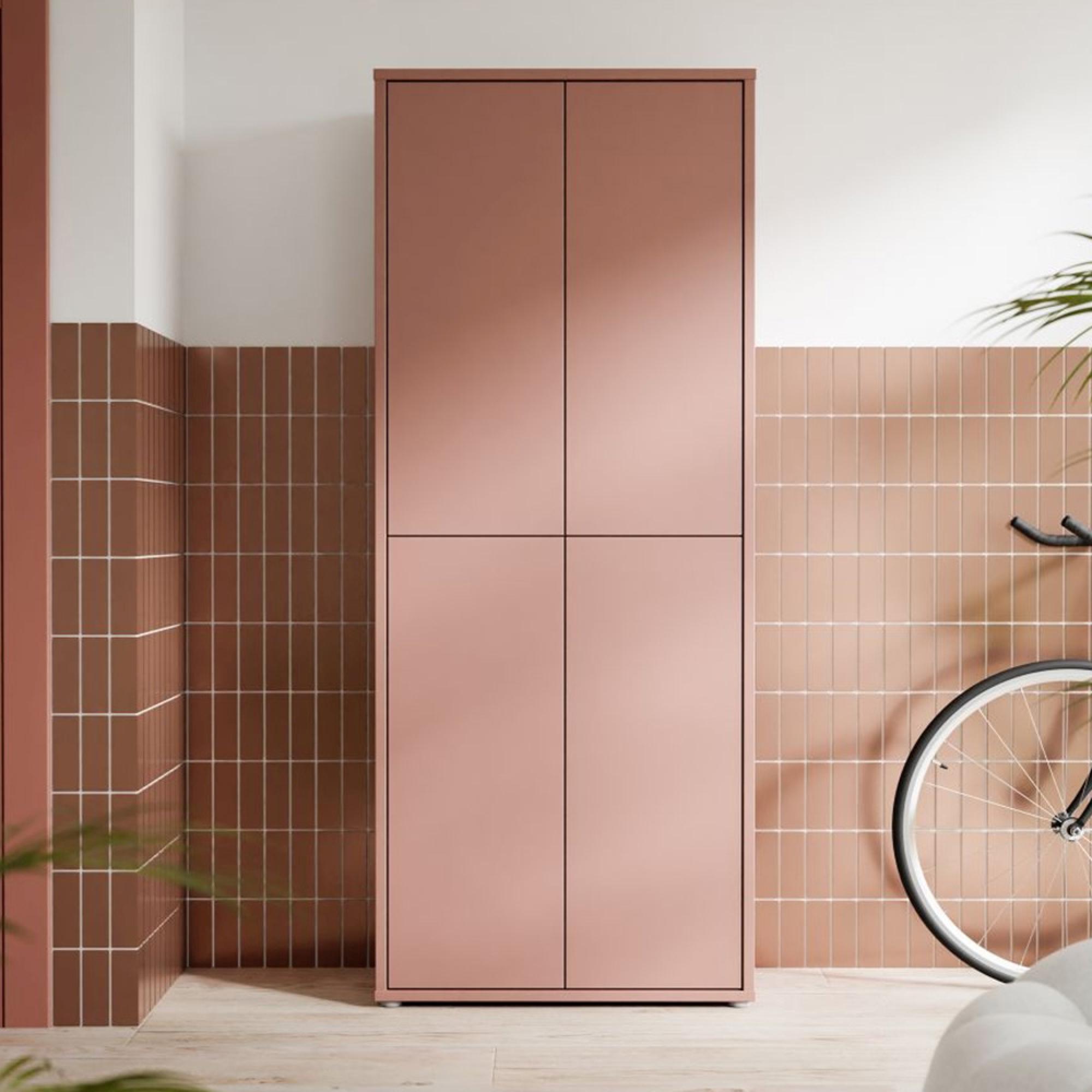 Alice Springs Shoe Cabinet - 4 Door - Terracotta