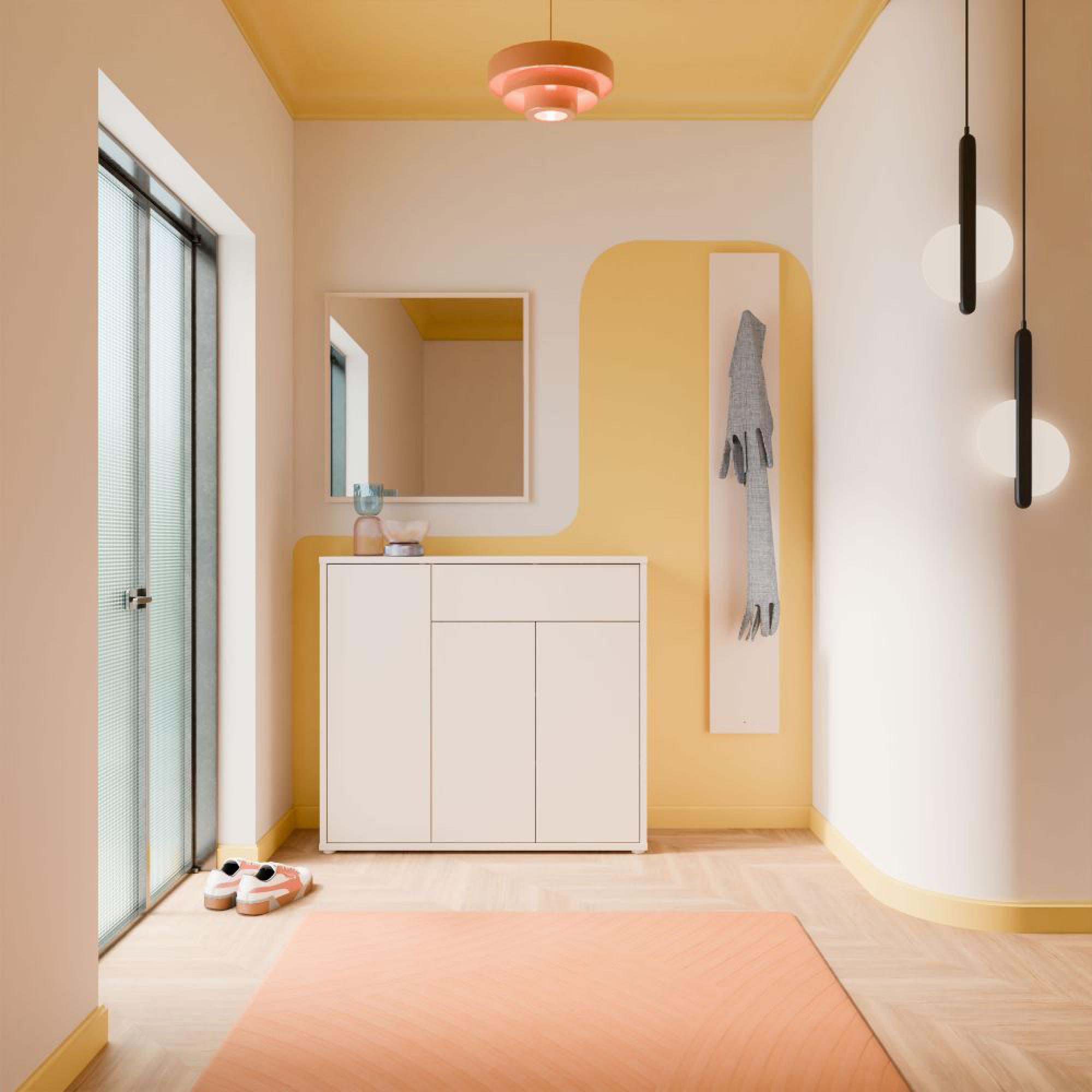 Alice Springs Shoe Cabinet - 3 Door - 1 Drawer - Sand