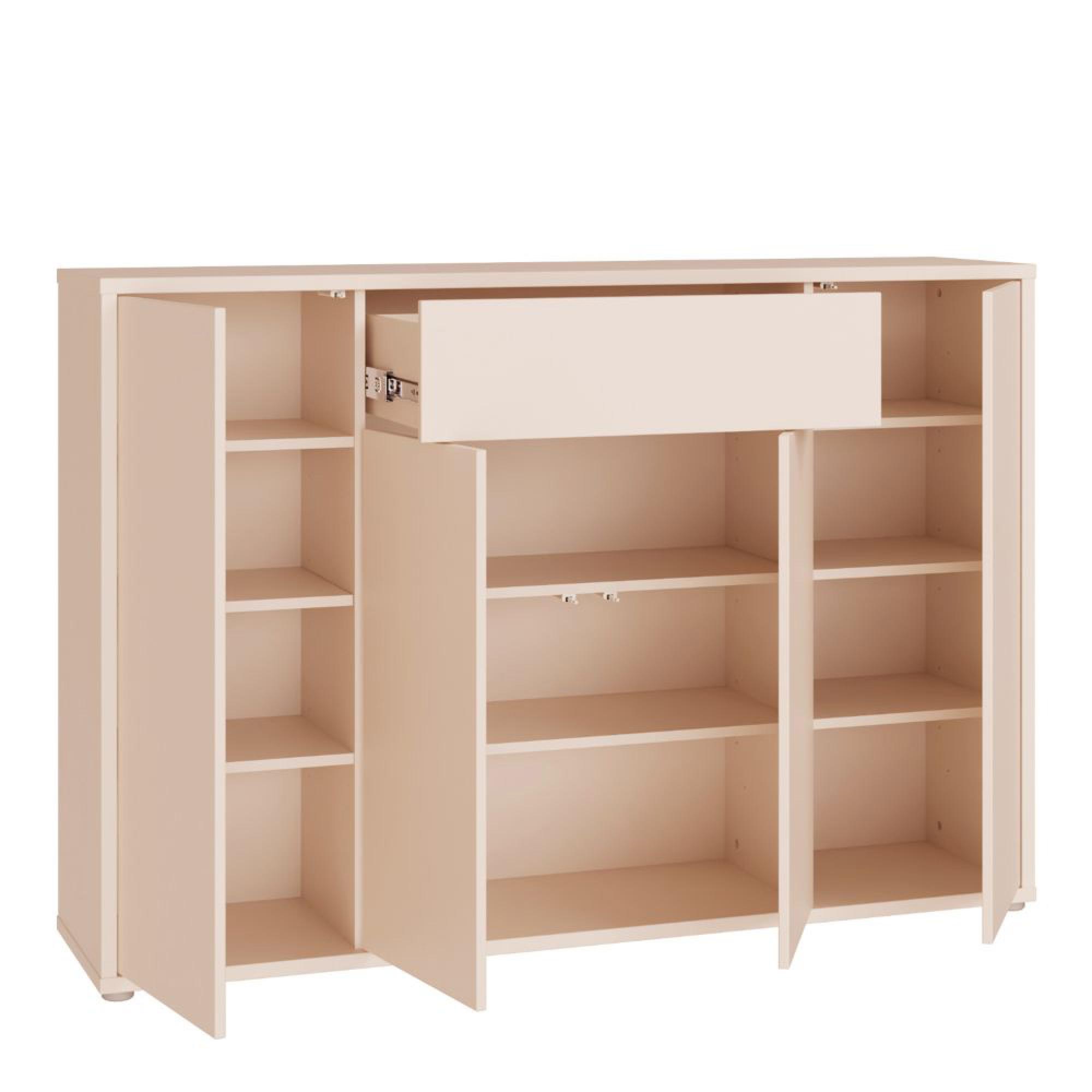 Alice Springs Shoe Cabinet - 4 Door - 1 Drawer - Sand