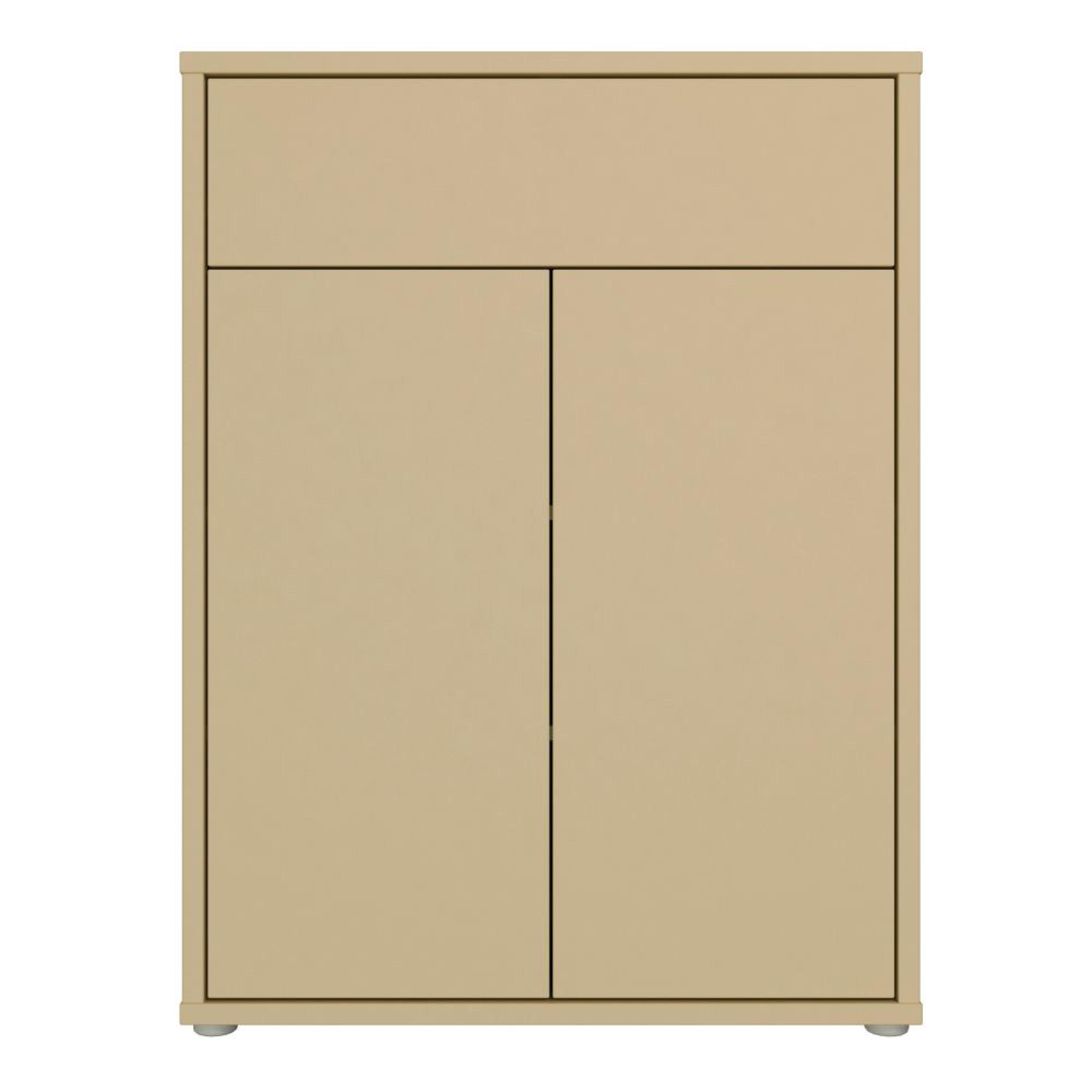 Alice Springs Shoe Cabinet - 2 Door - 1 Drawer - Compact - Butter Yellow