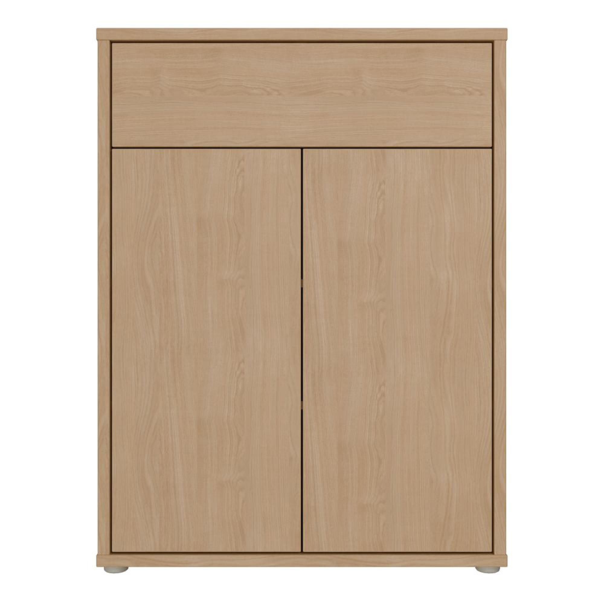 Alice Springs Shoe Cabinet - 2 Door - 1 Drawer - Compact - Elegancia Oak