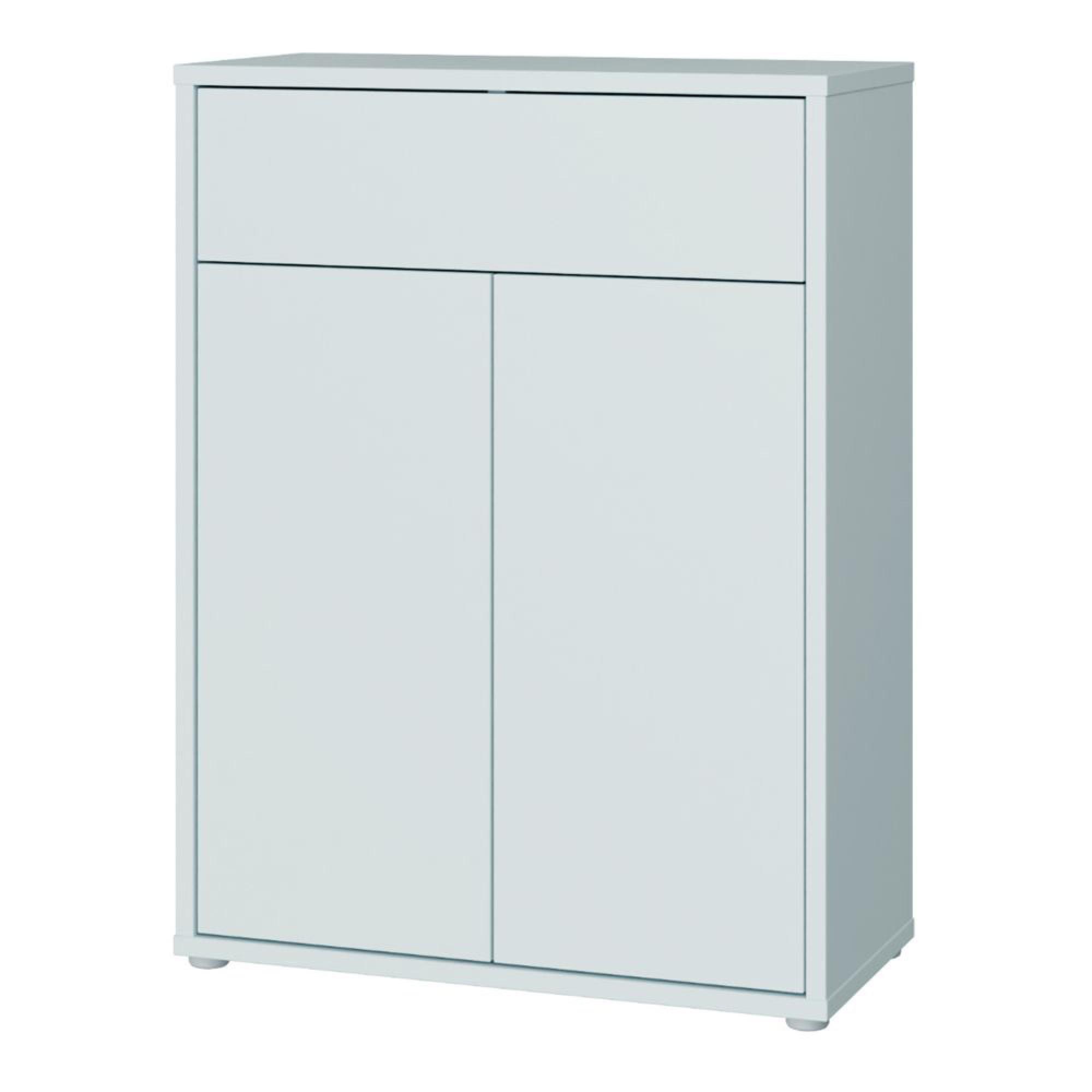 Alice Springs Shoe Cabinet - 2 Door - 1 Drawer - Compact - Light Grey