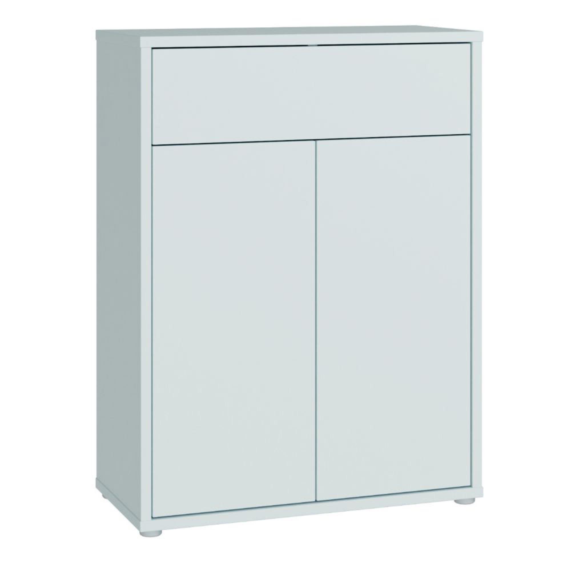 Alice Springs Shoe Cabinet - 2 Door - 1 Drawer - Compact - Light Grey
