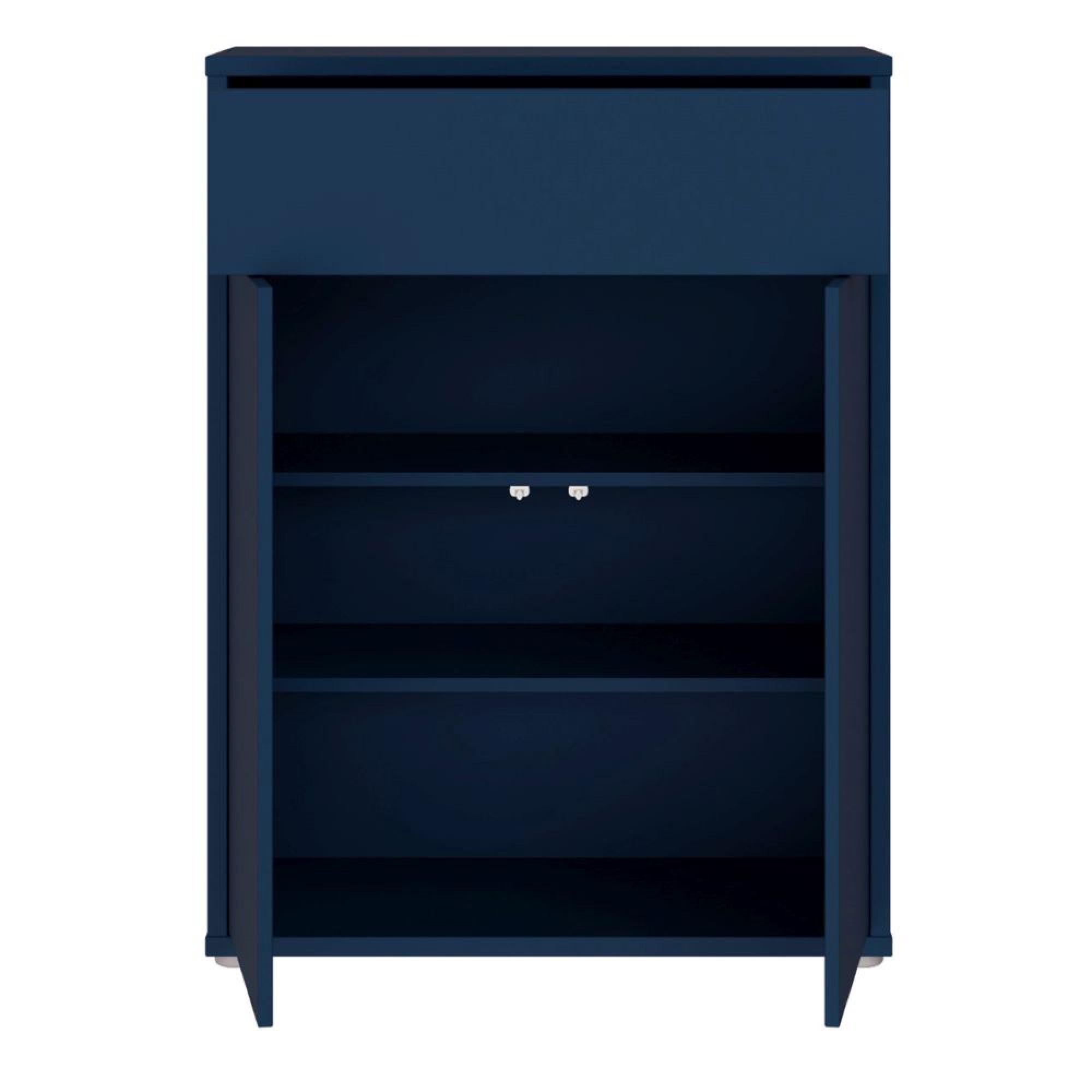 Alice Springs Shoe Cabinet - 2 Door - 1 Drawer - Compact - Night Blue