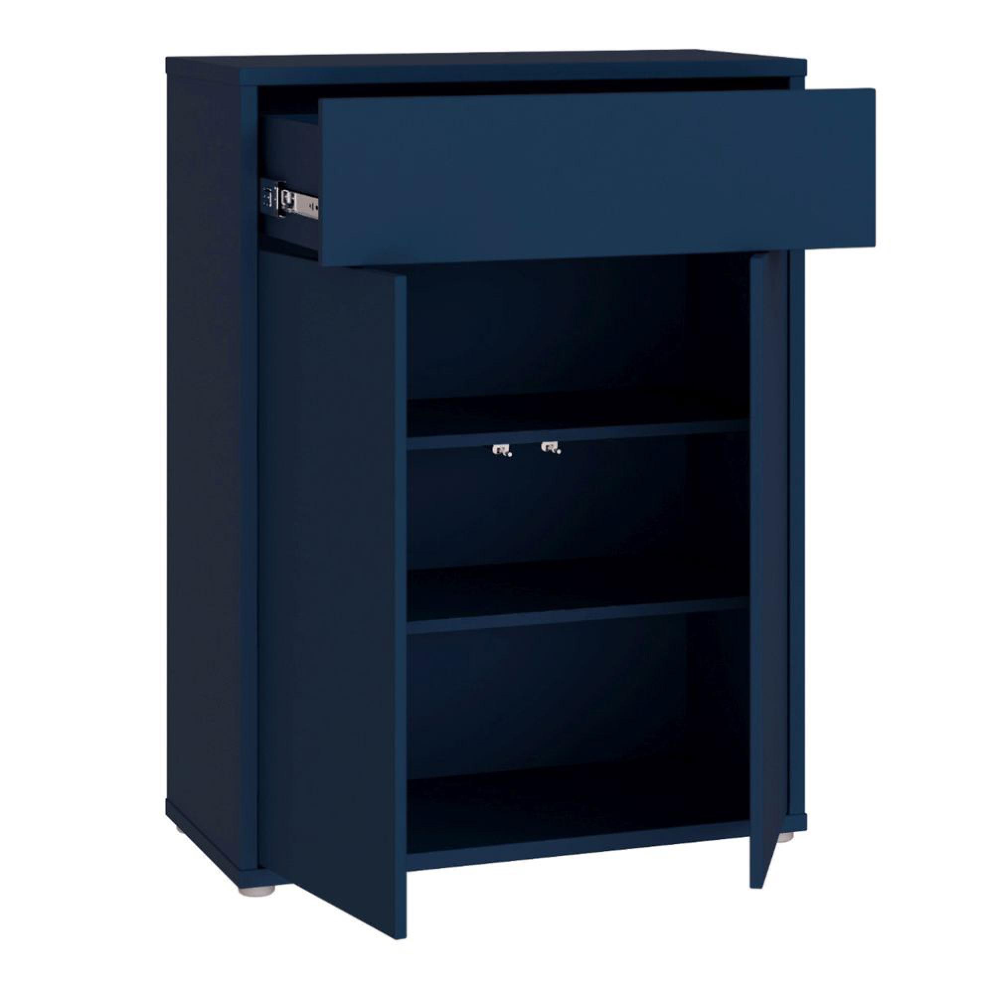 Alice Springs Shoe Cabinet - 2 Door - 1 Drawer - Compact - Night Blue