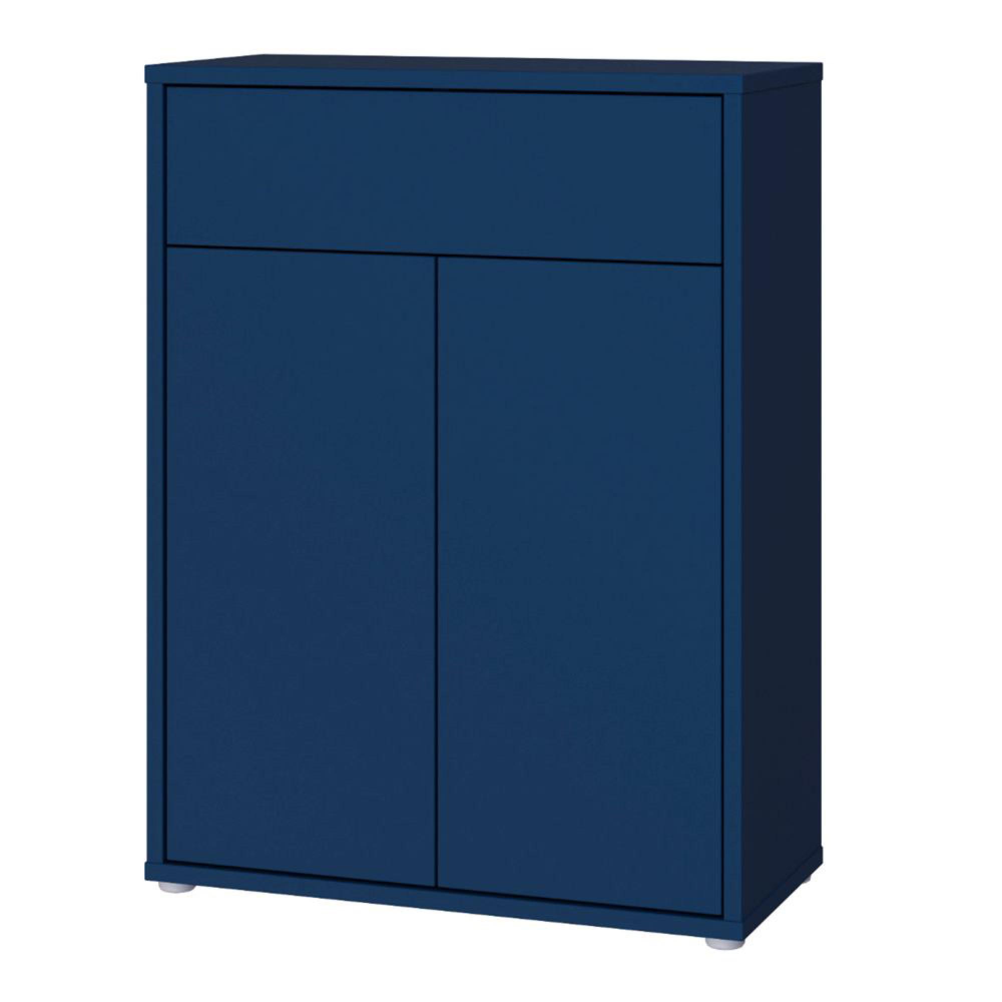 Alice Springs Shoe Cabinet - 2 Door - 1 Drawer - Compact - Night Blue