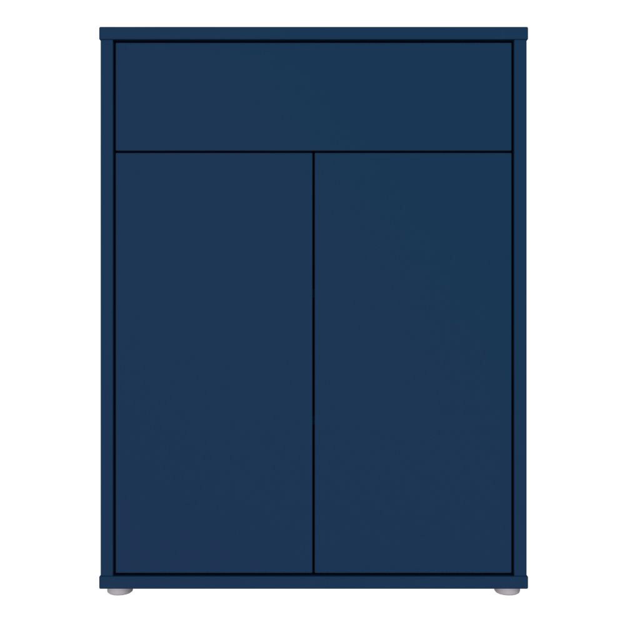 Alice Springs Shoe Cabinet - 2 Door - 1 Drawer - Compact - Night Blue