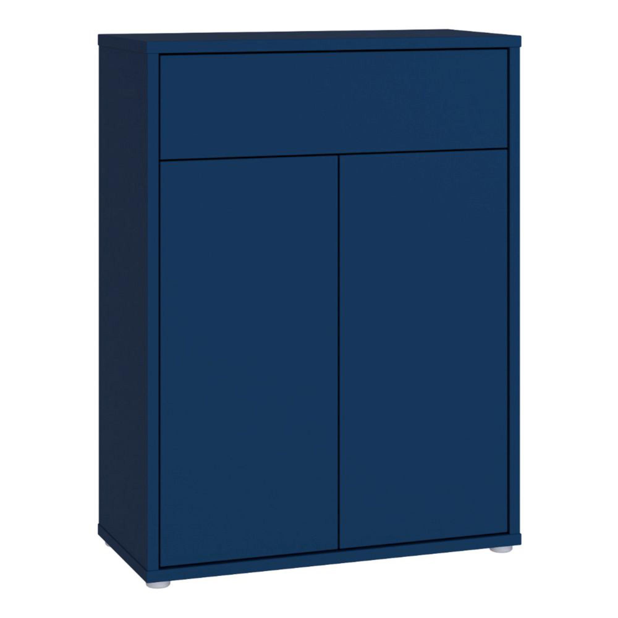 Alice Springs Shoe Cabinet - 2 Door - 1 Drawer - Compact - Night Blue