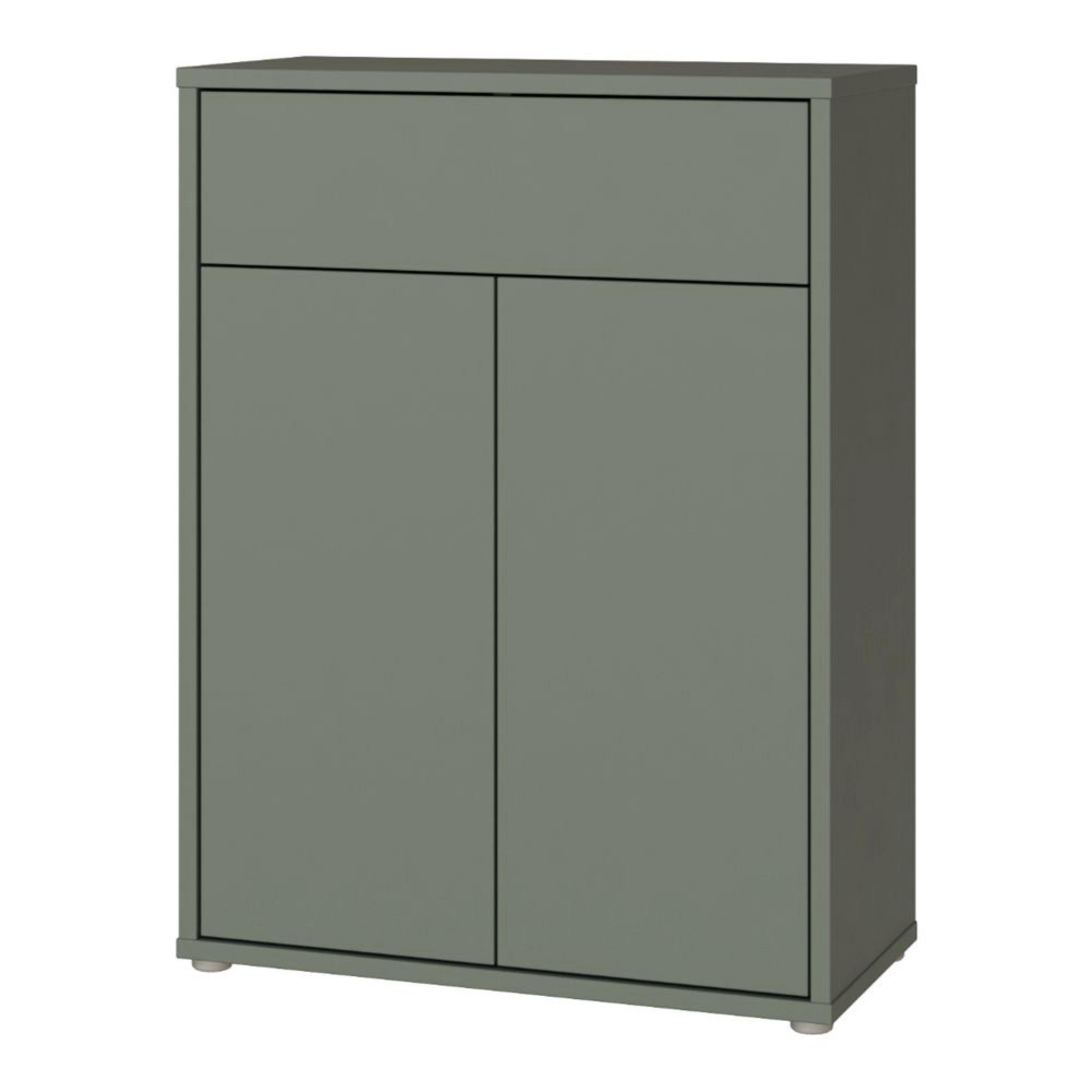 Alice Springs Shoe Cabinet - 2 Door - 1 Drawer - Compact - Sage Green