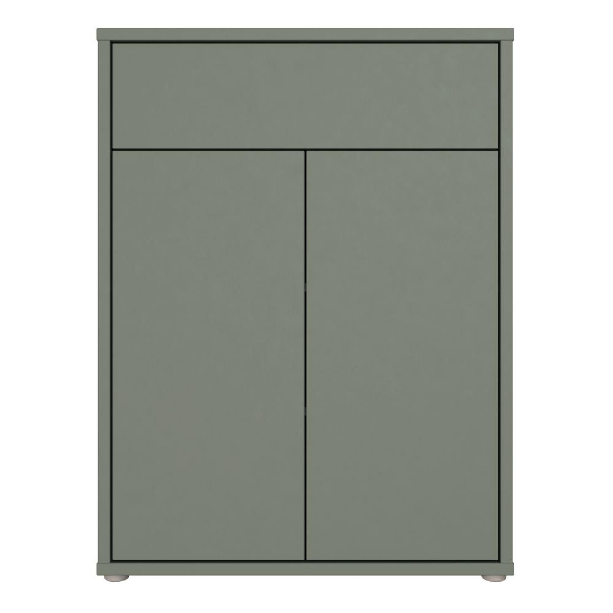 Alice Springs Shoe Cabinet - 2 Door - 1 Drawer - Compact - Sage Green