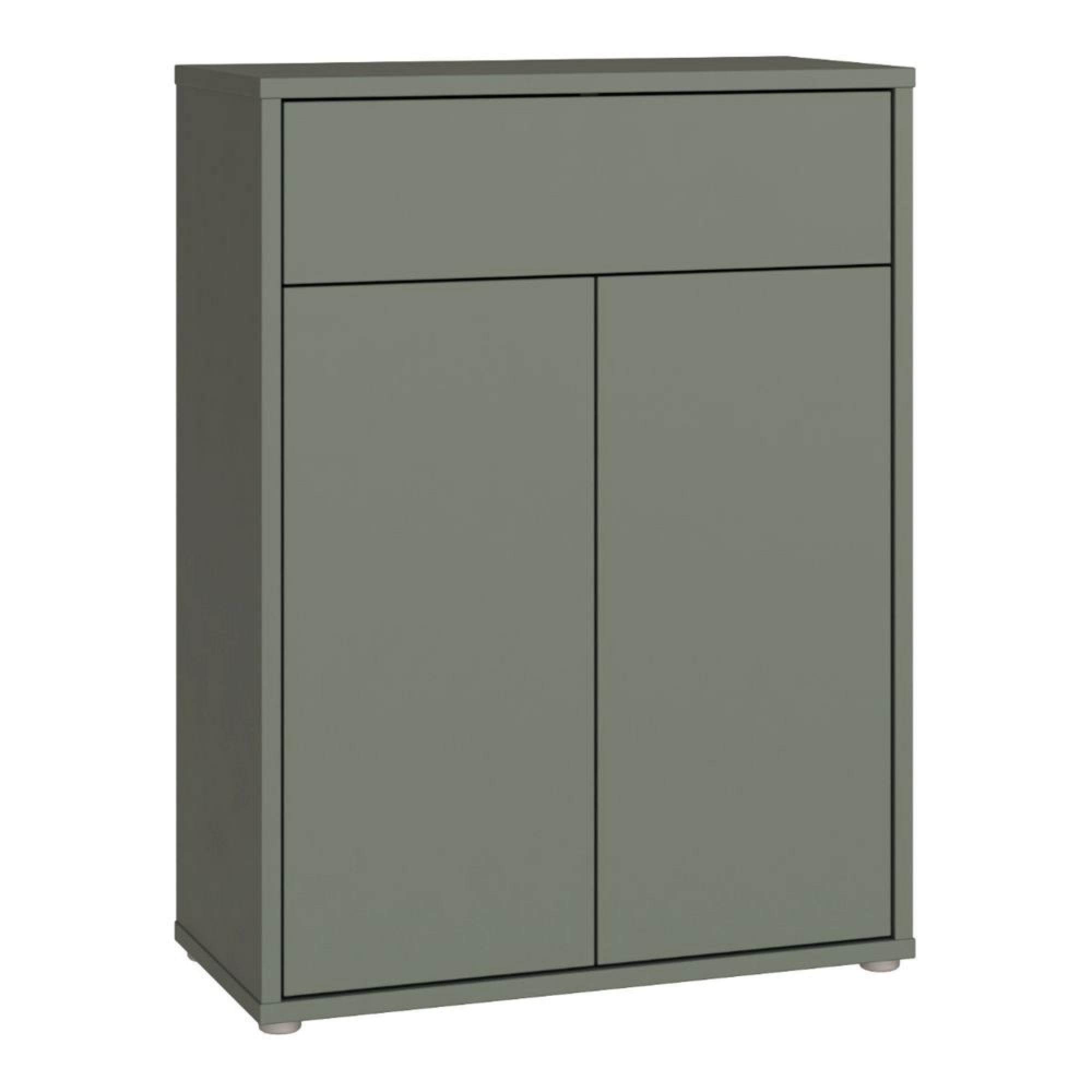 Alice Springs Shoe Cabinet - 2 Door - 1 Drawer - Compact - Sage Green